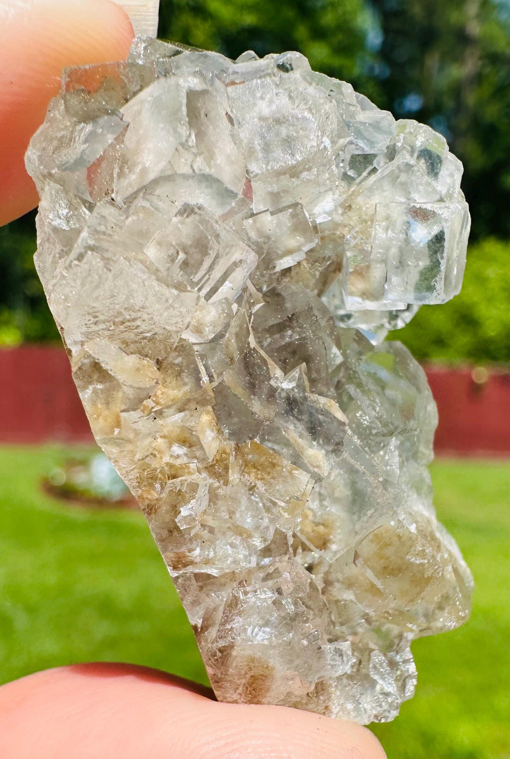 45 Grams  Pristine Water Clear Cubic Fluorite Cluster from China