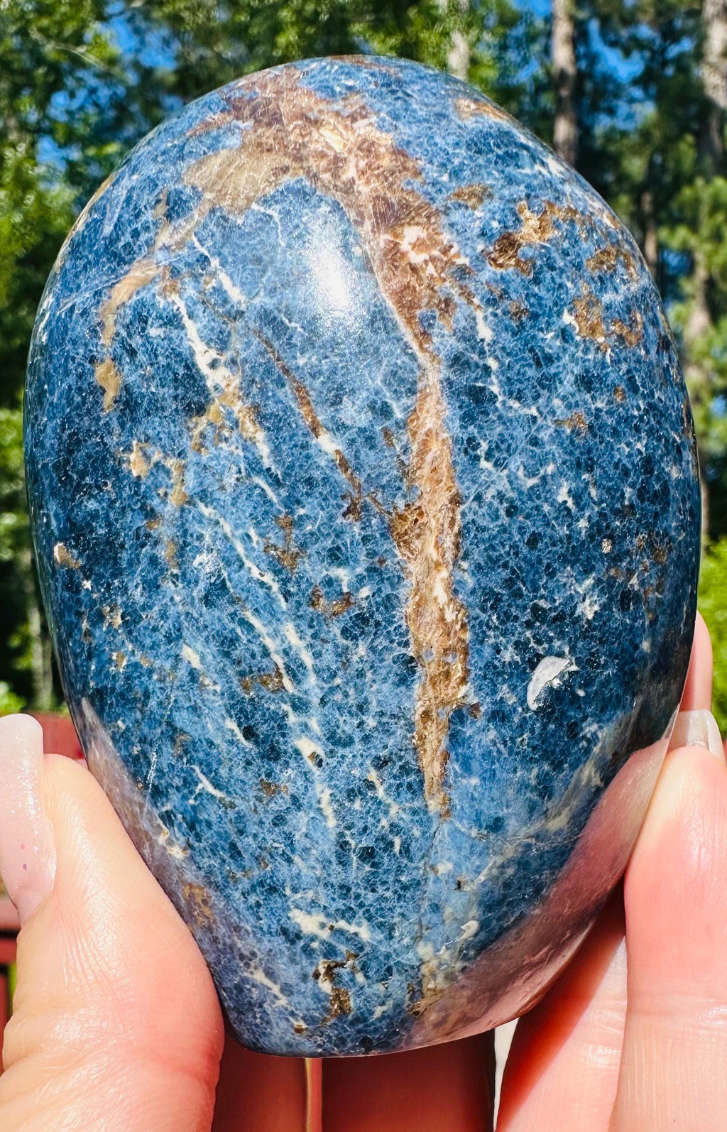 500 Grams Exceptional Dumortierite Freeform, Deep Blue with Natural Matrix & Golden Flecks - A Special Find for Collectors