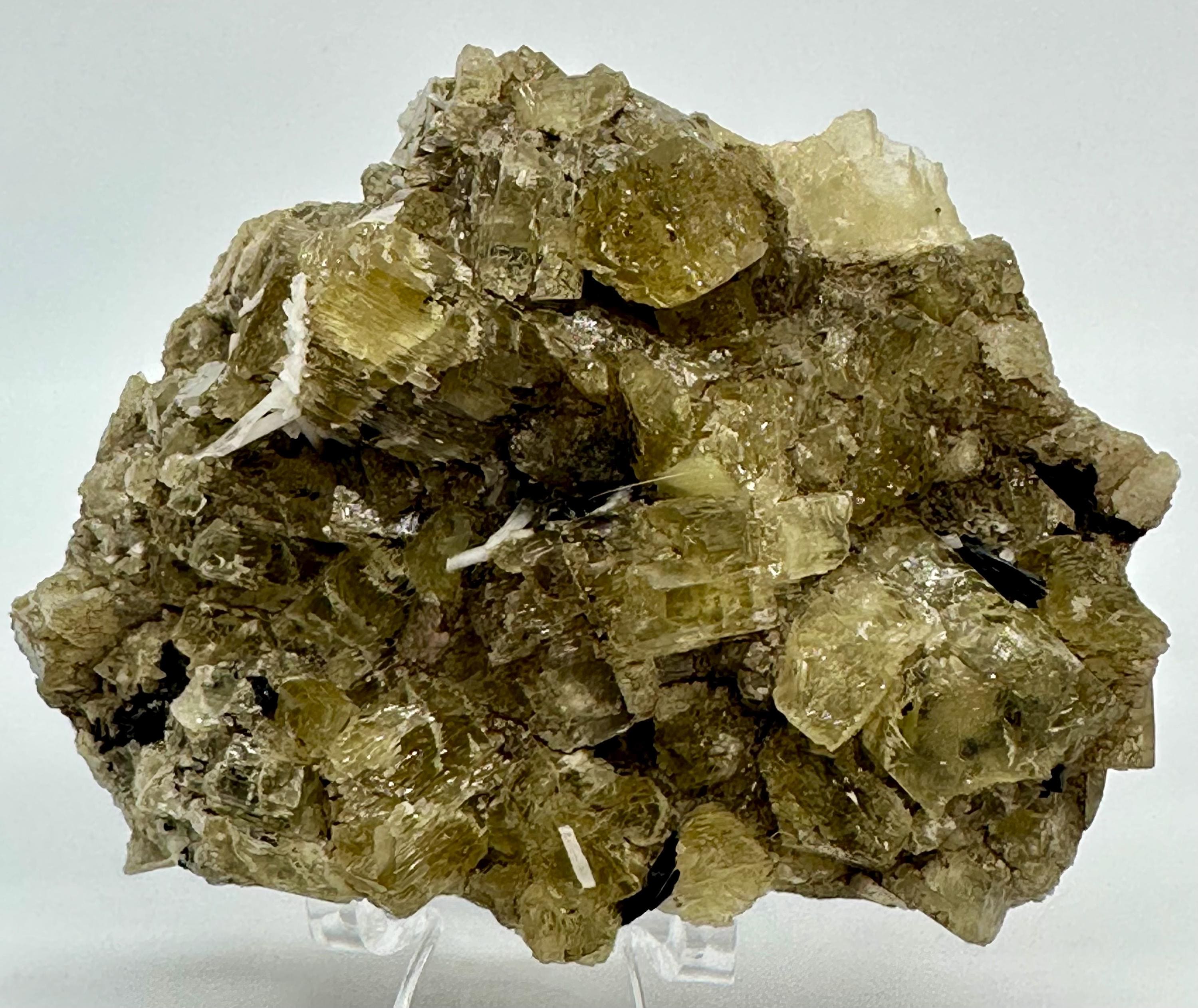 126 Grams Yellow Apatite in Matrix Specimen from Imilchil, Morocco
