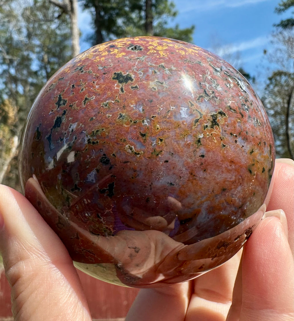 3.07" HQ Unique Pattern Ocean Jasper with a Bonus, Marovato Region, Madagascar