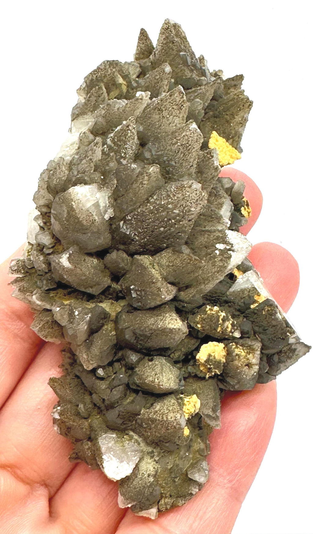 104 Grams Dragon Scale–Like Dogtooth Calcite Cluster from Hunan Province, China