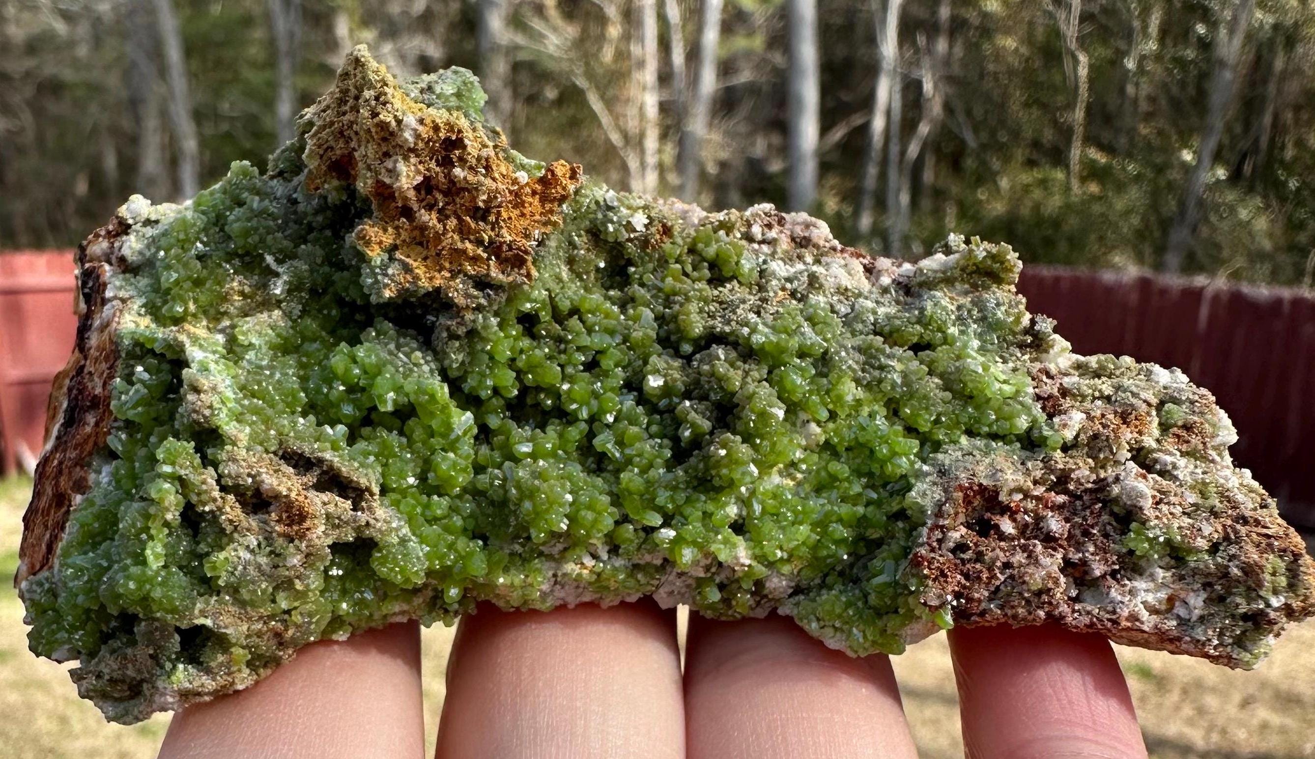 168 Grams High Quality Bright & Lustrous Green Pyromorphite Specimen