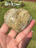 184 Grams of Multi Pattern Ocean Jasper Puffy Heart from Madagascar