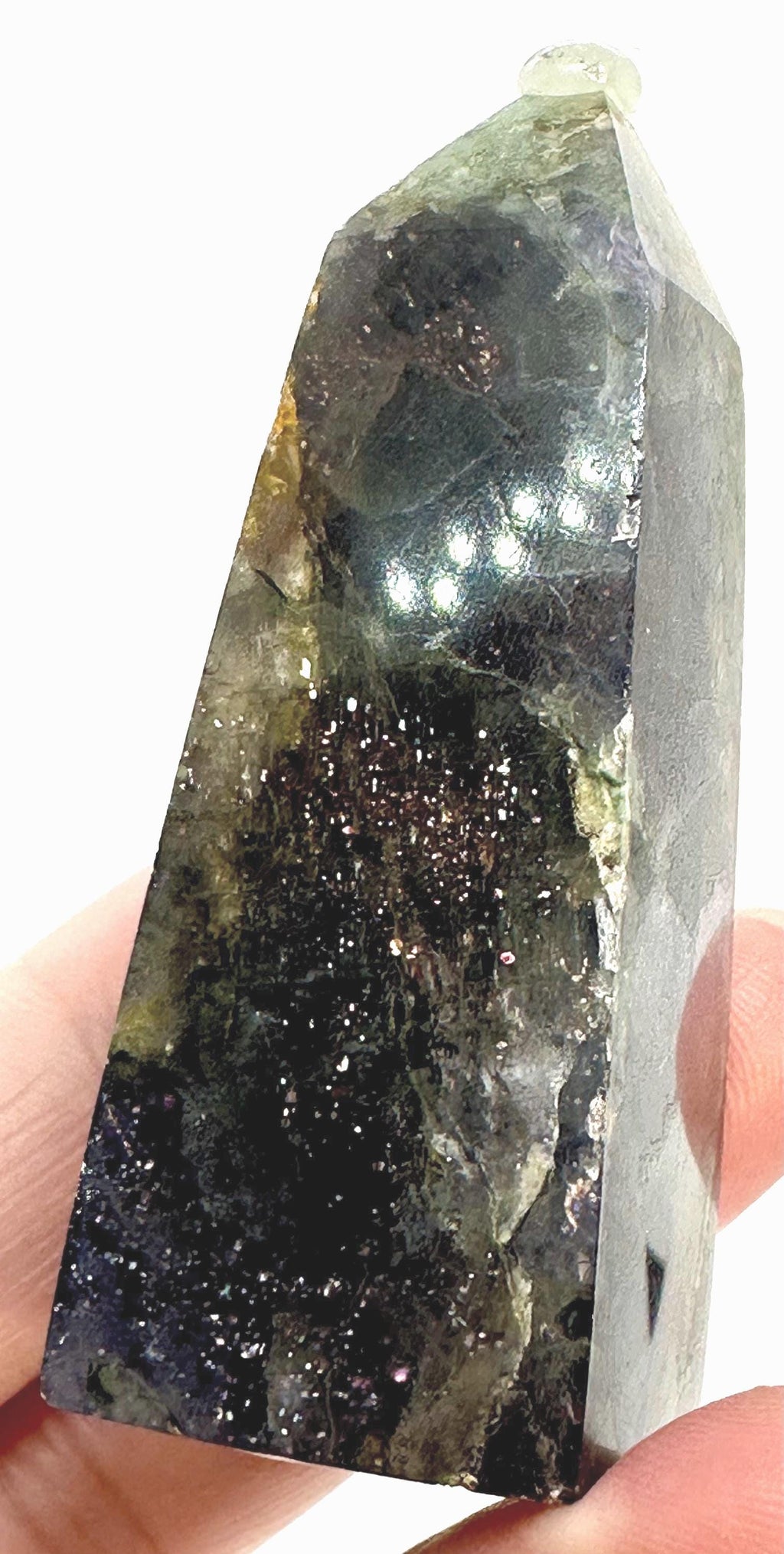 Bloodshot Iolite Tower Set Sourced From Madagascar