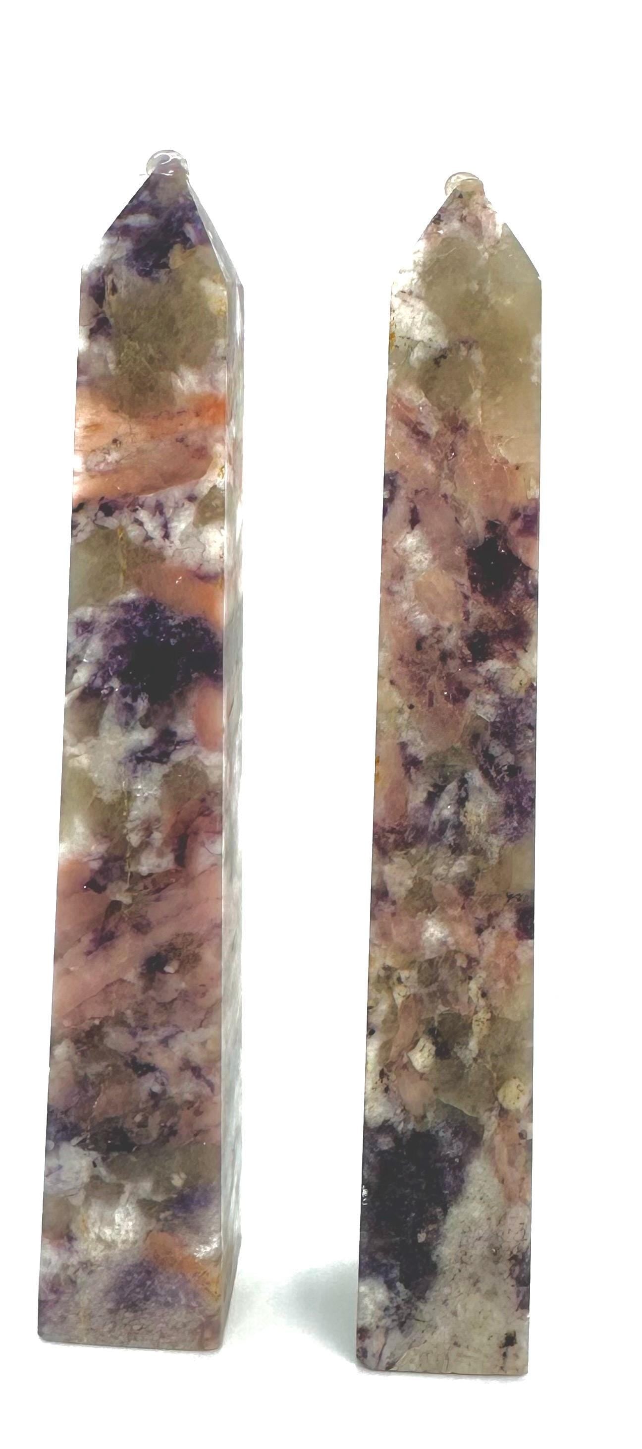 Smoky Quartz, Kunzite & Lepidolite with Mica Tower