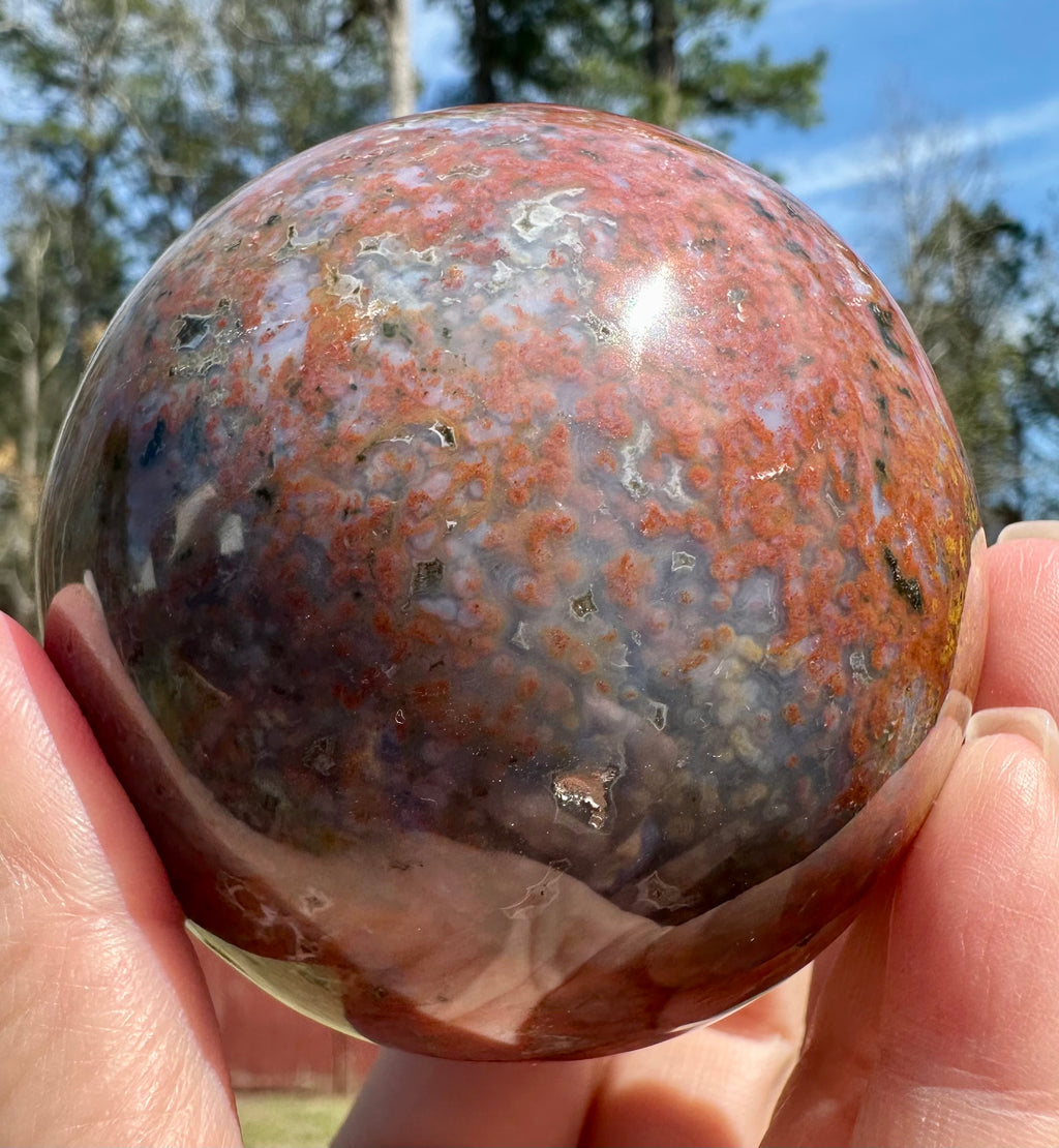 3.07" HQ Unique Pattern Ocean Jasper with a Bonus, Marovato Region, Madagascar