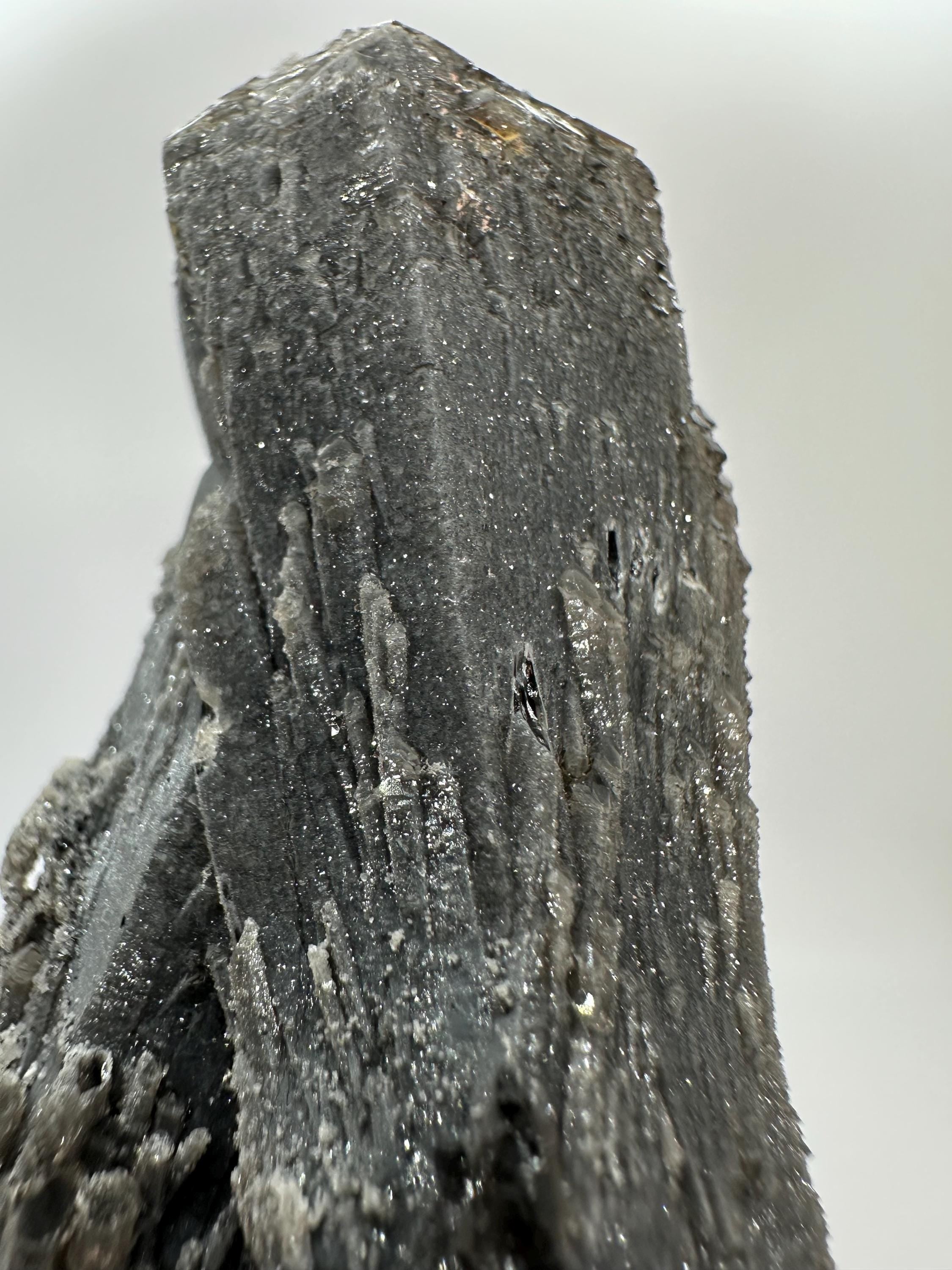59 Grams One of a Kind Black Candle Quartz with Intergrowth and Microcrystal for the Discerning Collector From Madagascar