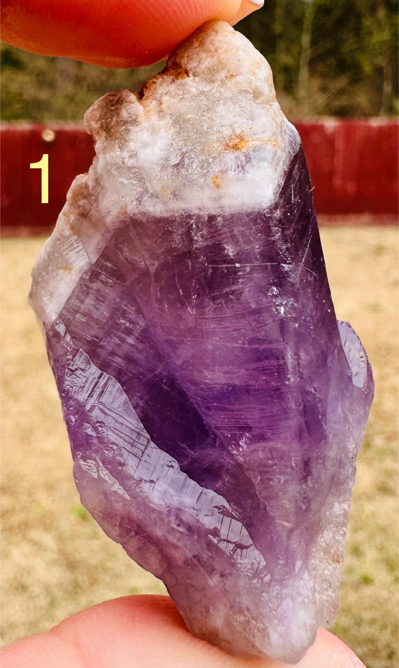 Your choice White Capped Amethyst from Bahia, Brazil