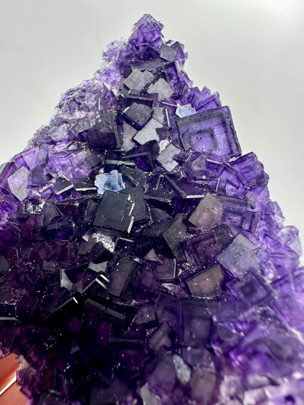 QR‑Code Purple Fluorite Specimens — Choose Your Favorite from Qinglong Mine, Guizhou, China