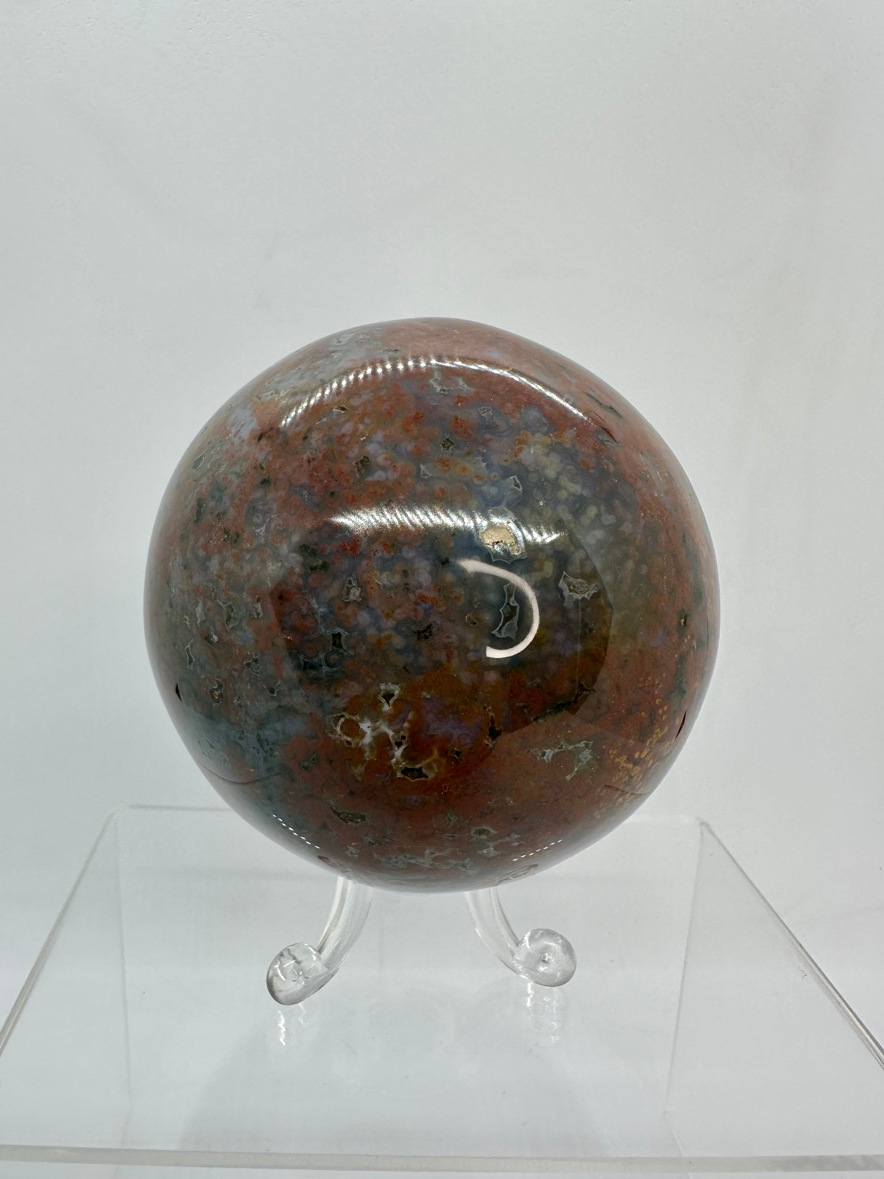 3.07" HQ Unique Pattern Ocean Jasper with a Bonus, Marovato Region, Madagascar