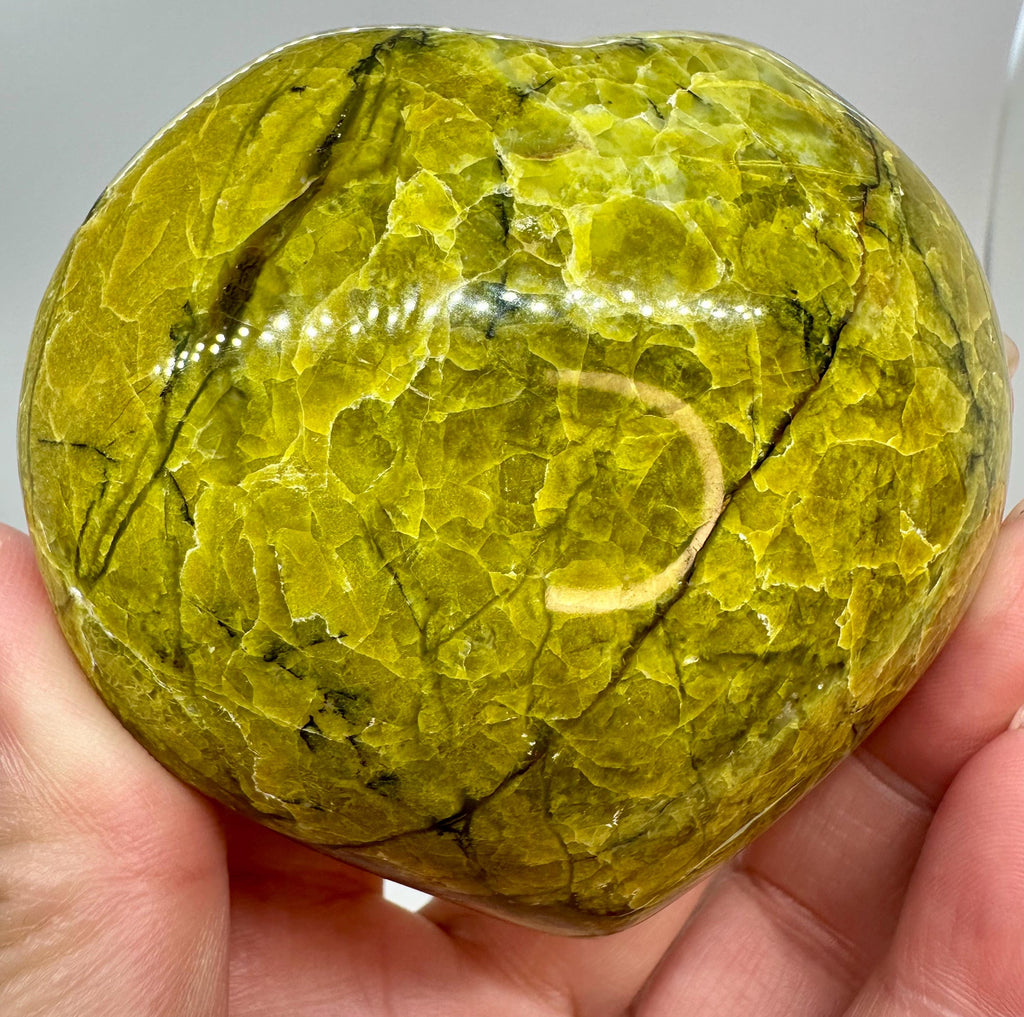 Green Opal Puffy Heart & Free Form Set from Madagascar