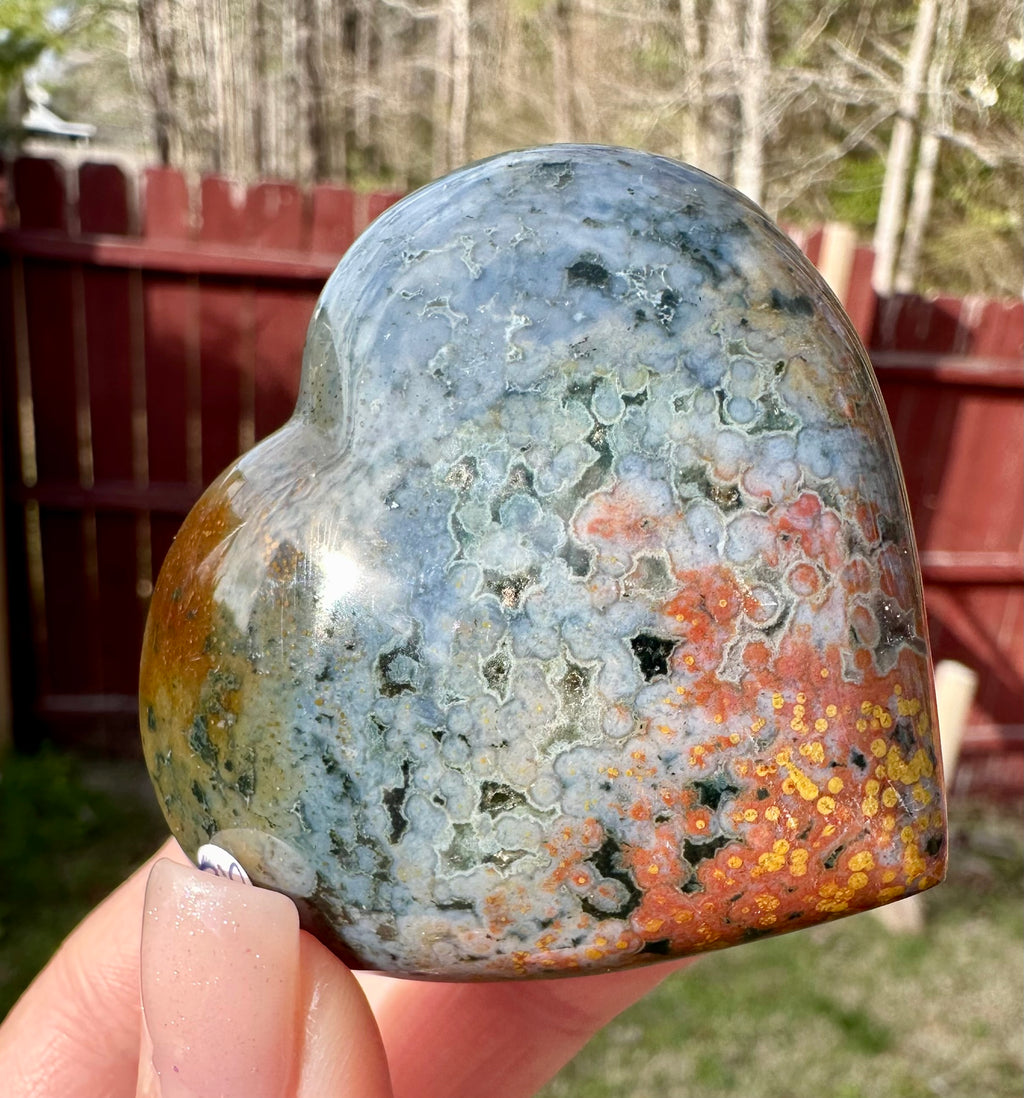3.07" HQ Unique Pattern Ocean Jasper with a Bonus, Marovato Region, Madagascar