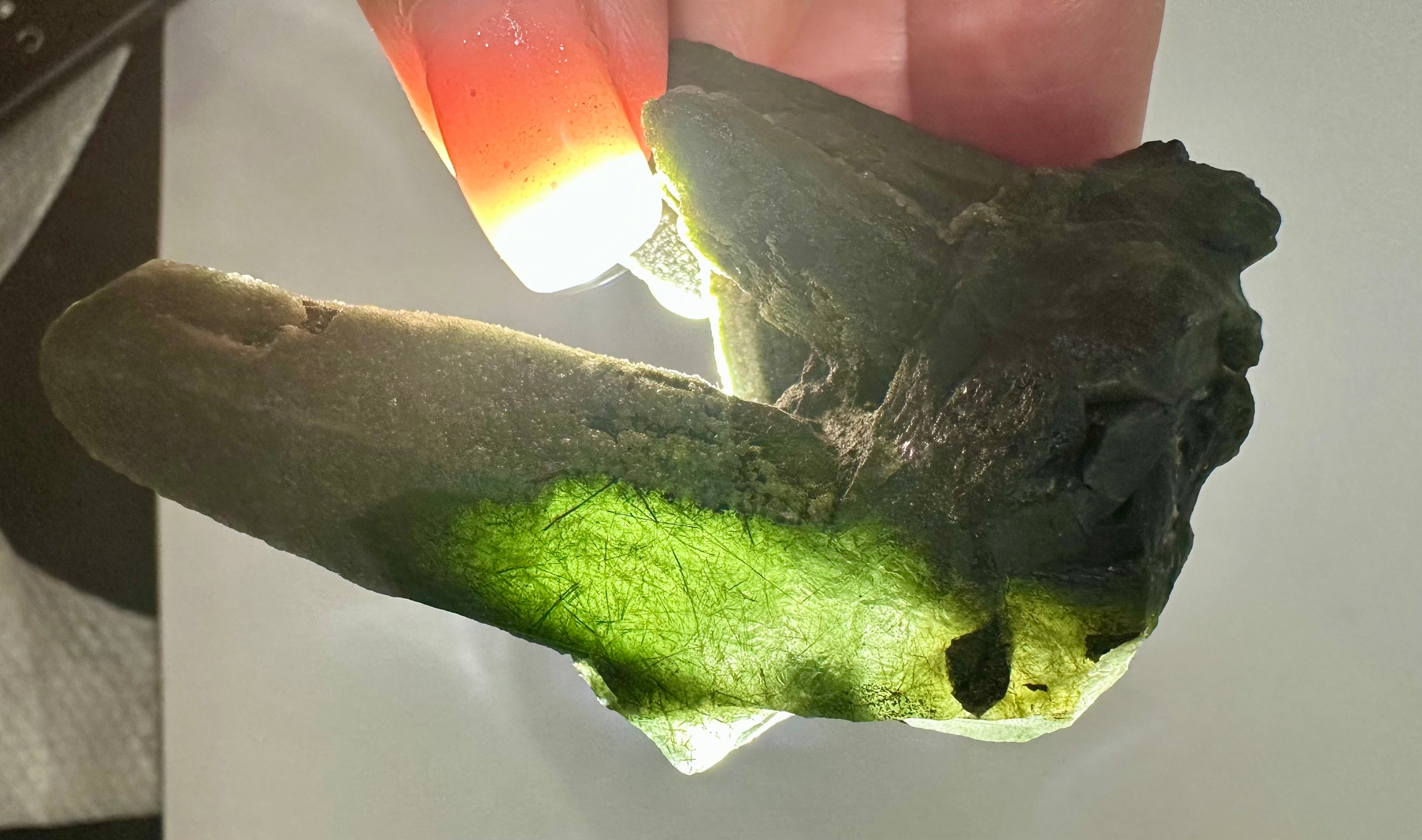 Green Actinolite Twin Point Cluster from Inner Mongolia