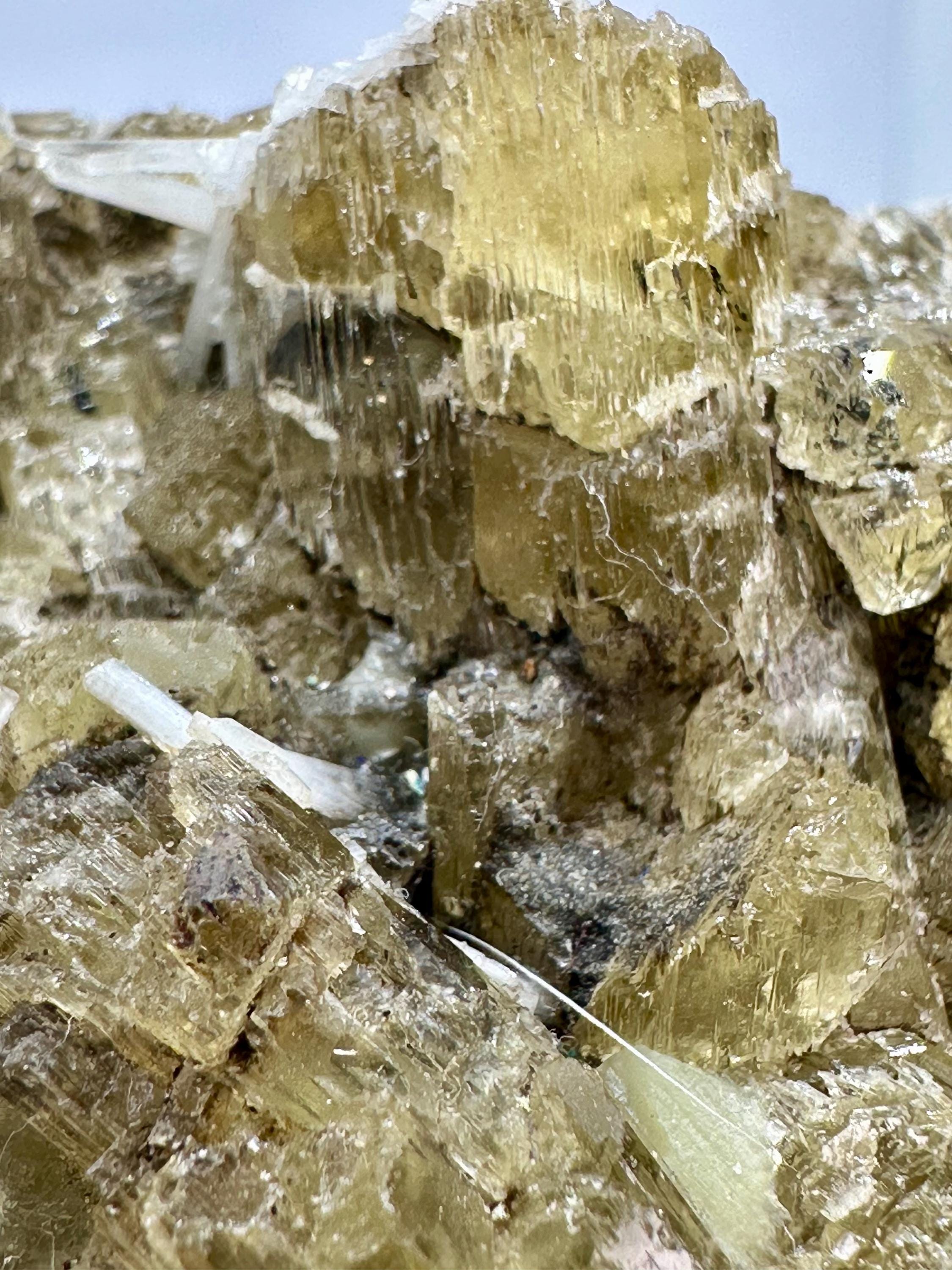 126 Grams Yellow Apatite in Matrix Specimen from Imilchil, Morocco