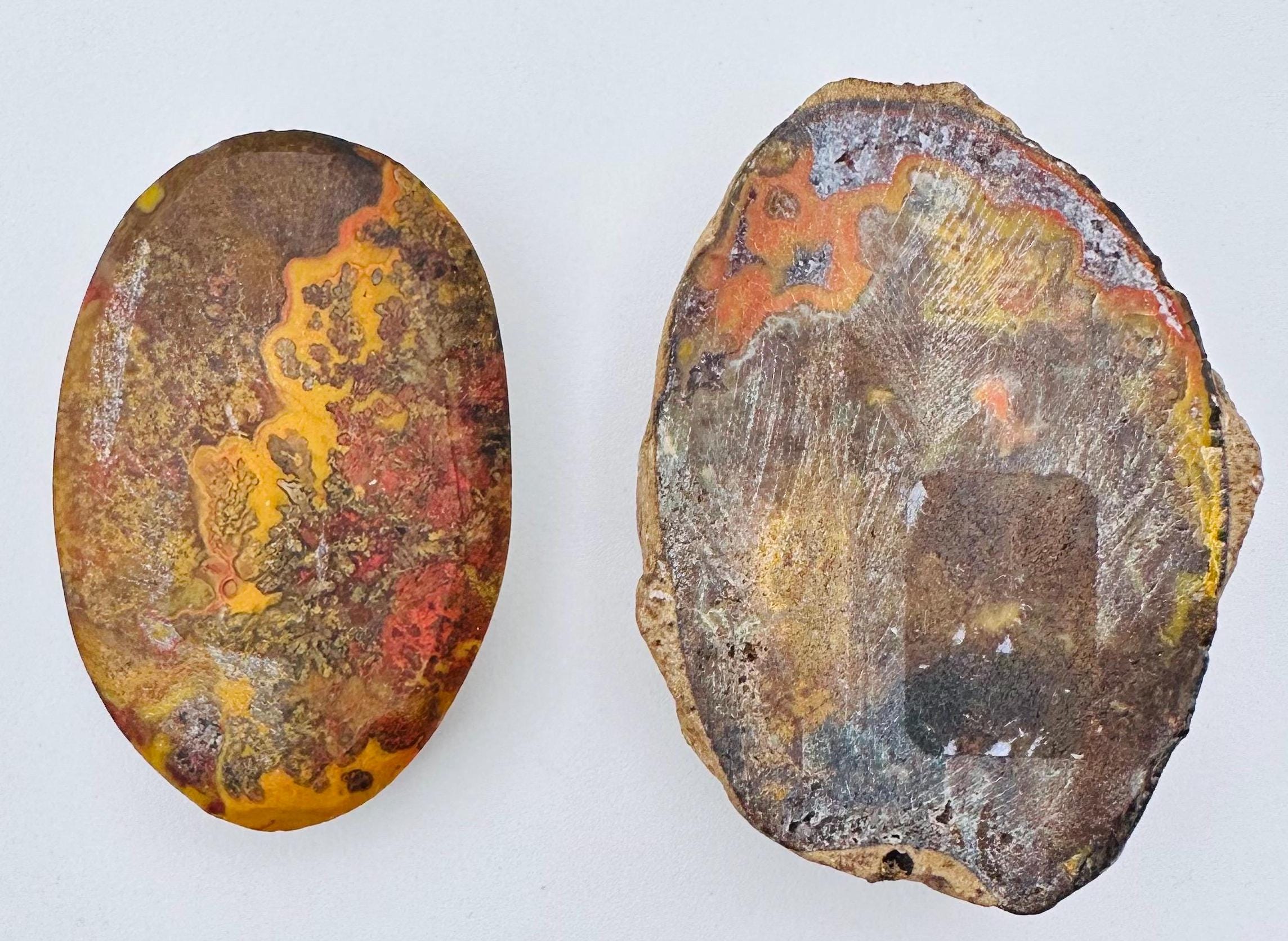 Your Choice Rare and Very Rich Color Swirls and Patterns  Surya semi polished Agate from India