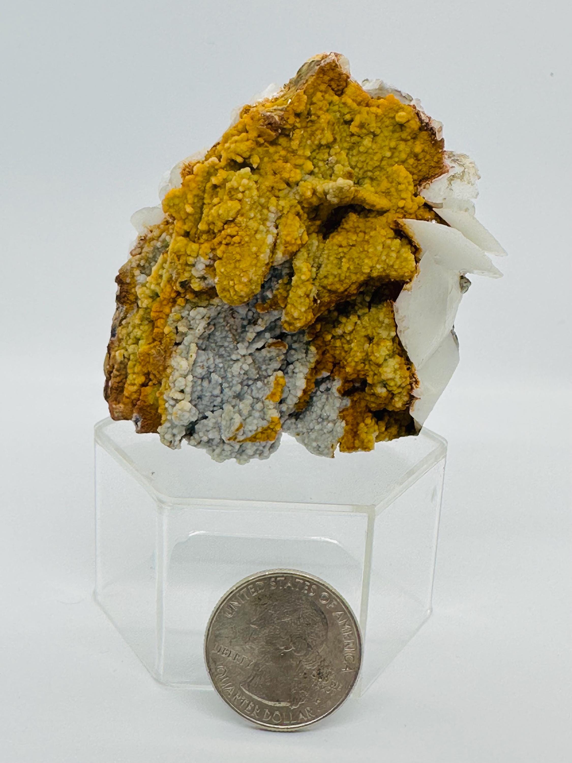 114 Grams Enchanted Earth Glow: Limonite over Gibbsite Matrix with UV Reactive Pink Calcite – A Rarity from Greece