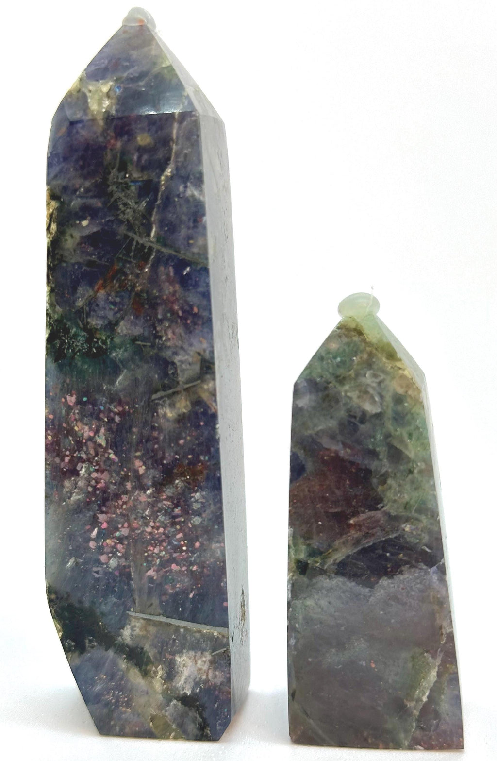 Bloodshot Iolite Tower Set Sourced From Madagascar