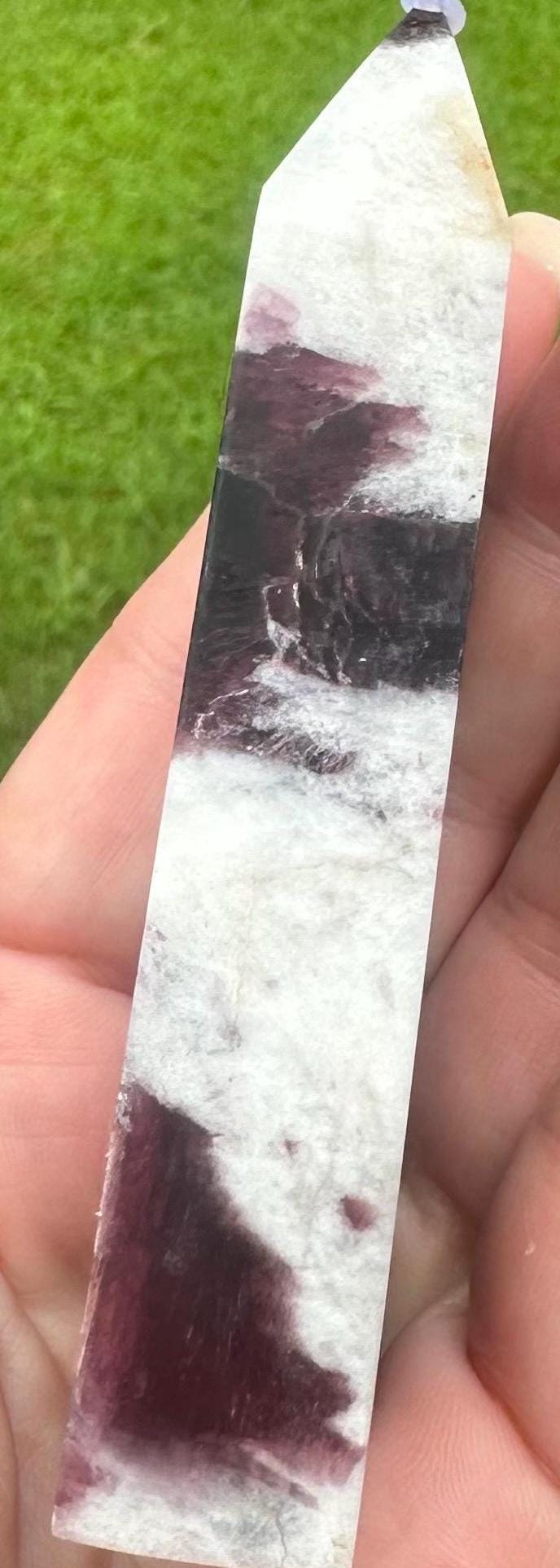 176 Grams Purple Lithium Mica in White Feldspar Tower