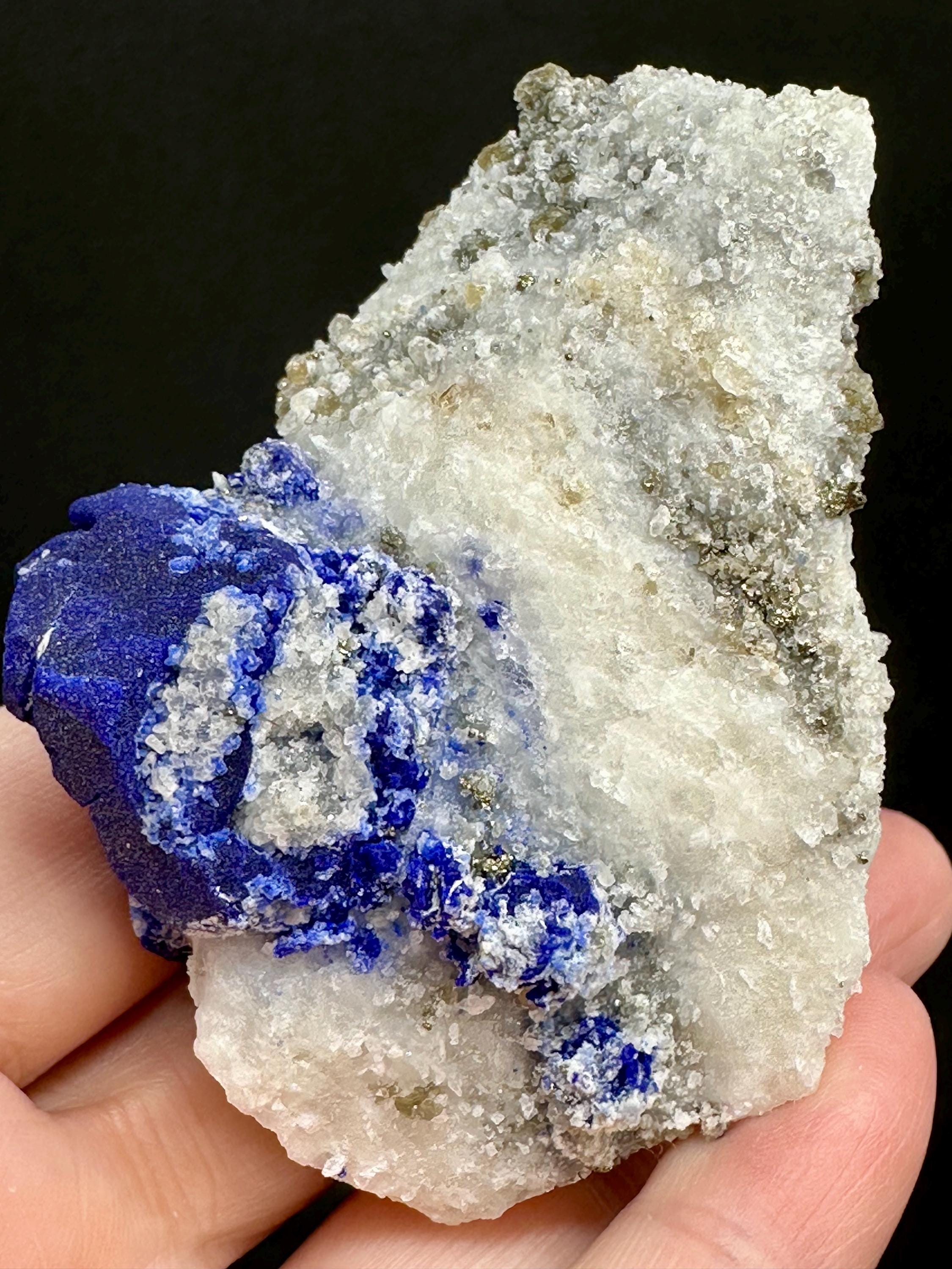 120 Grams Lazurite on UV-Reactive Matrix from Sar e Sang region of Badakhshan, Afghanistan