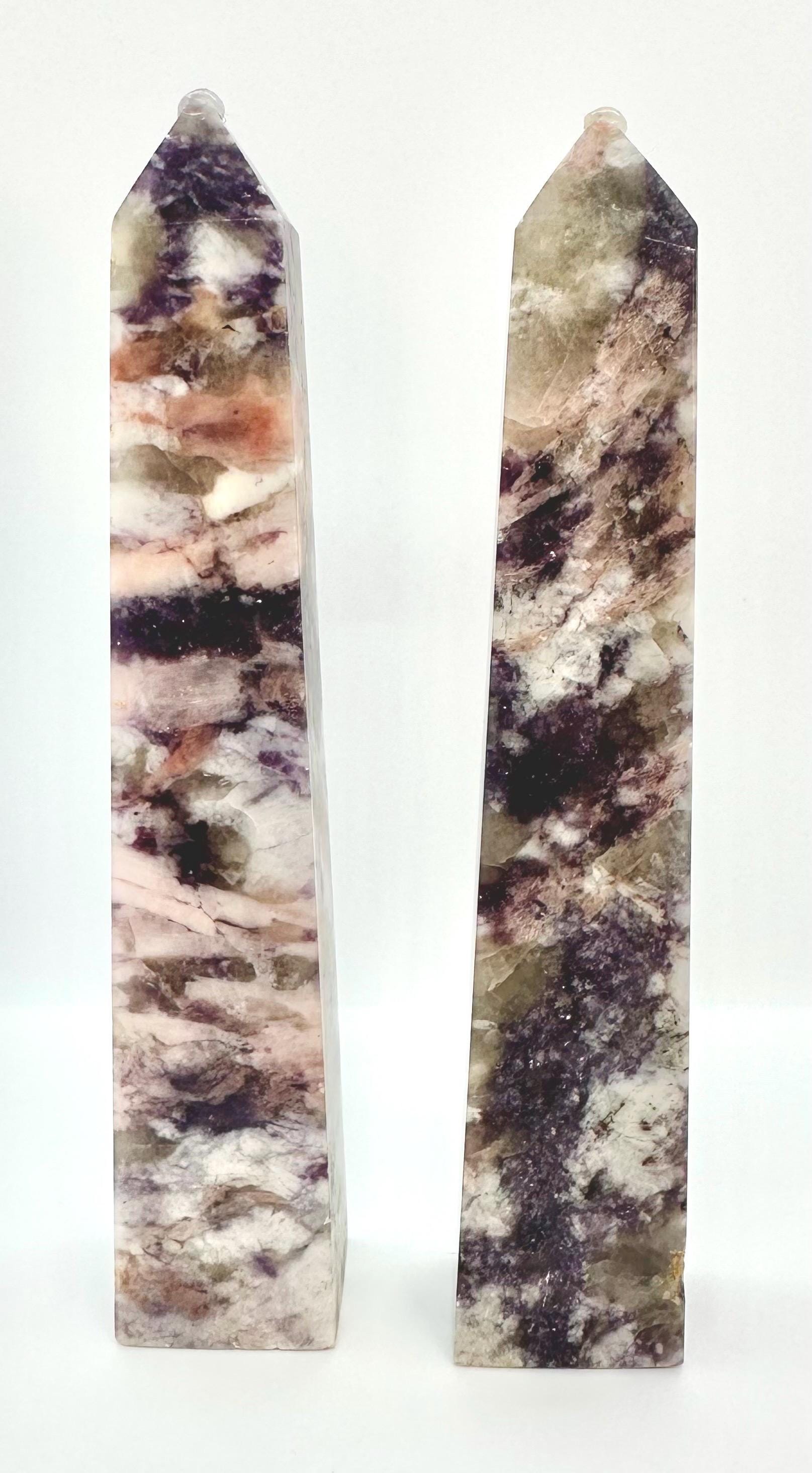 Smoky Quartz, Kunzite & Lepidolite with Mica Tower
