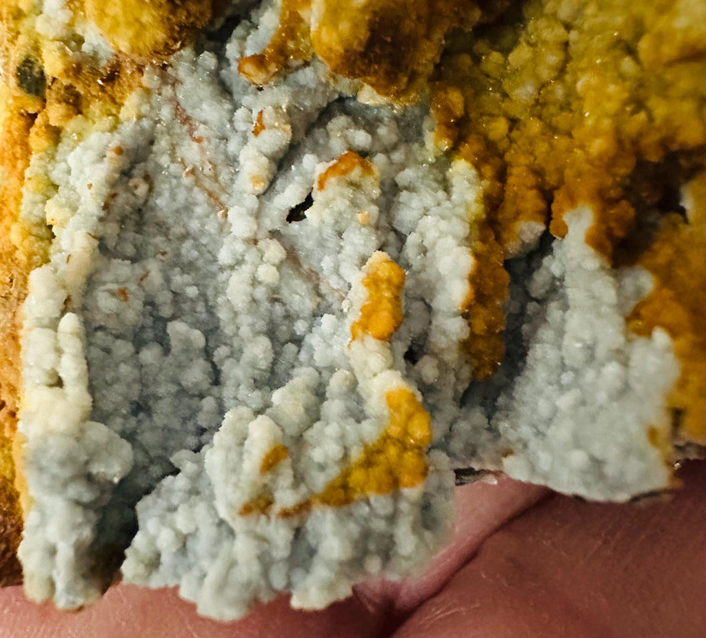 114 Grams Enchanted Earth Glow: Limonite over Gibbsite Matrix with UV Reactive Pink Calcite – A Rarity from Greece