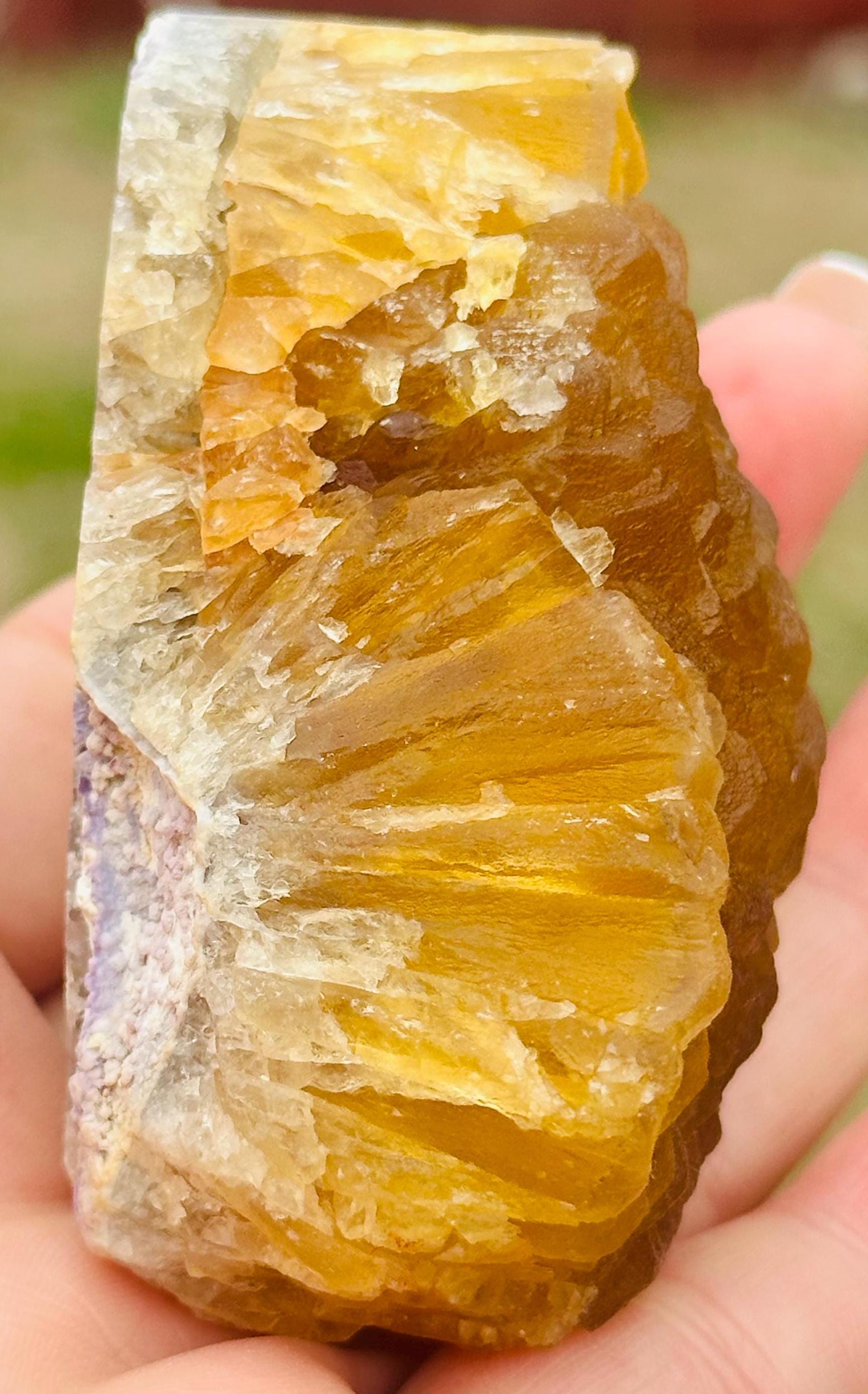 300 Grams Rich color Botroydal / Bubble Yellow Fluorite from China
