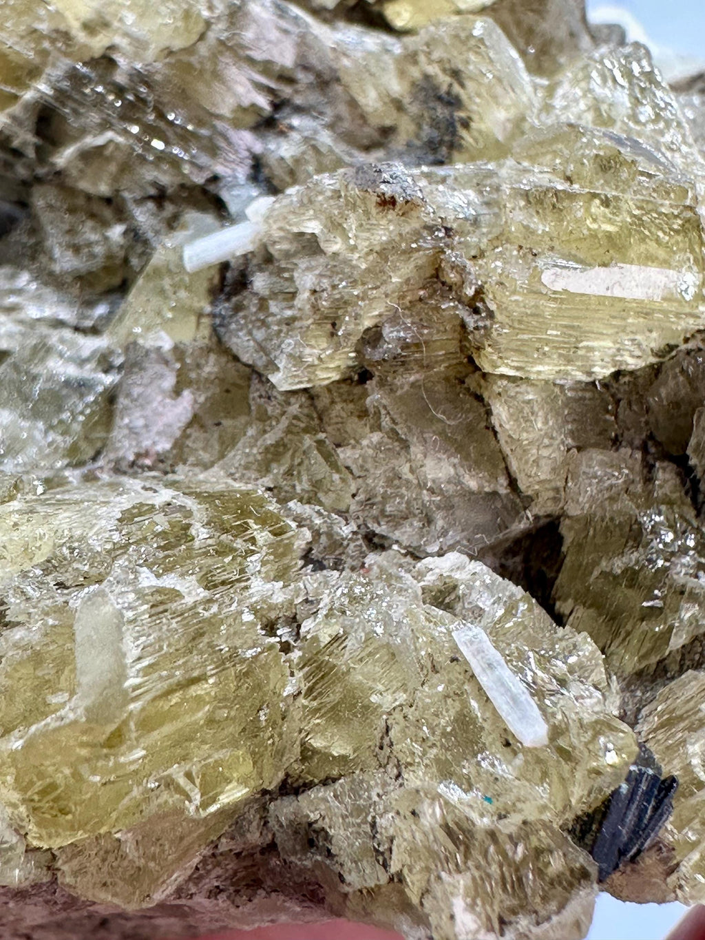 126 Grams Yellow Apatite in Matrix Specimen from Imilchil, Morocco