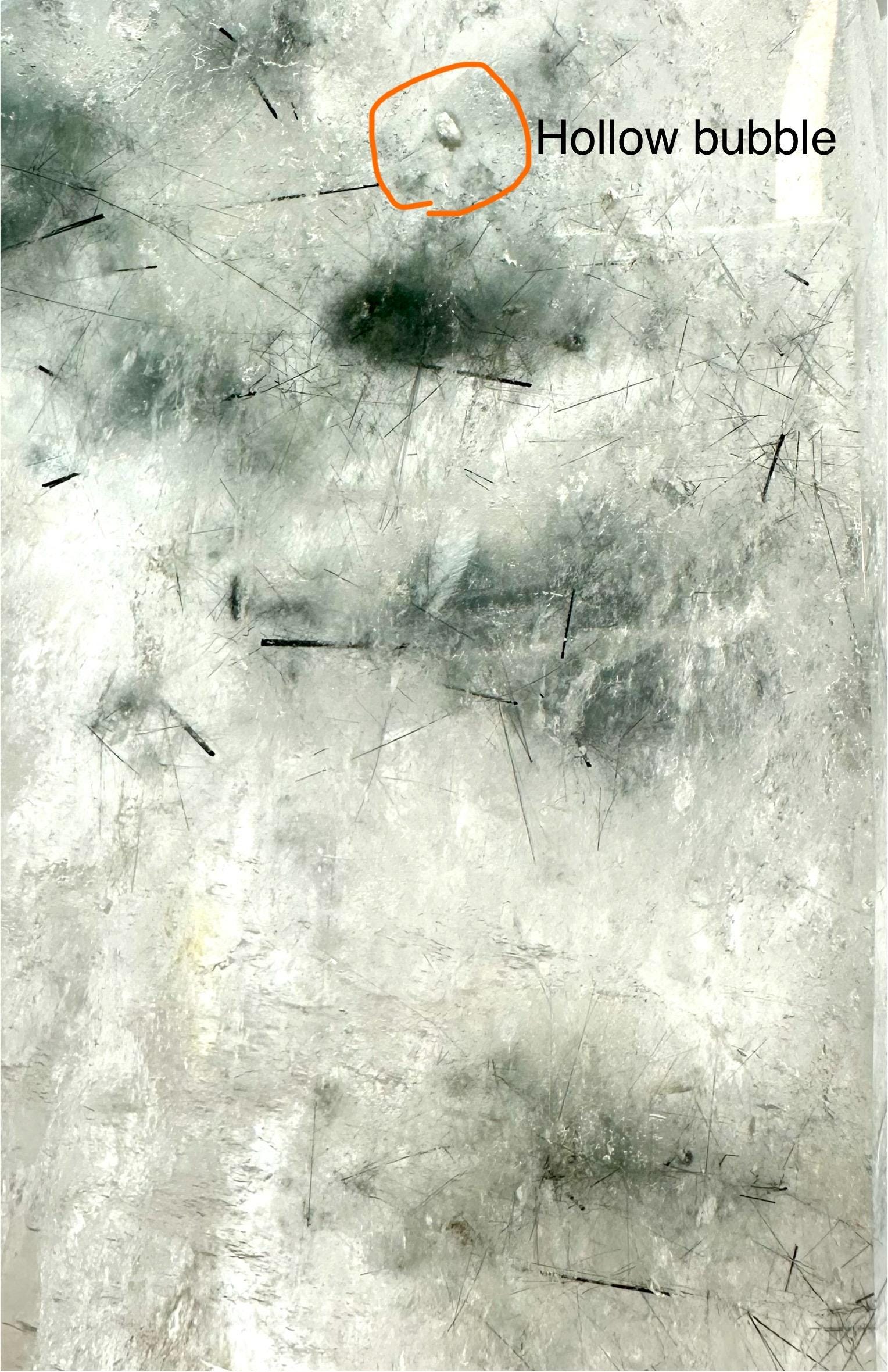 1187 Grams Storm in the Garden, Polished Garden Quartz with Black Needle Inclusion from Brazil