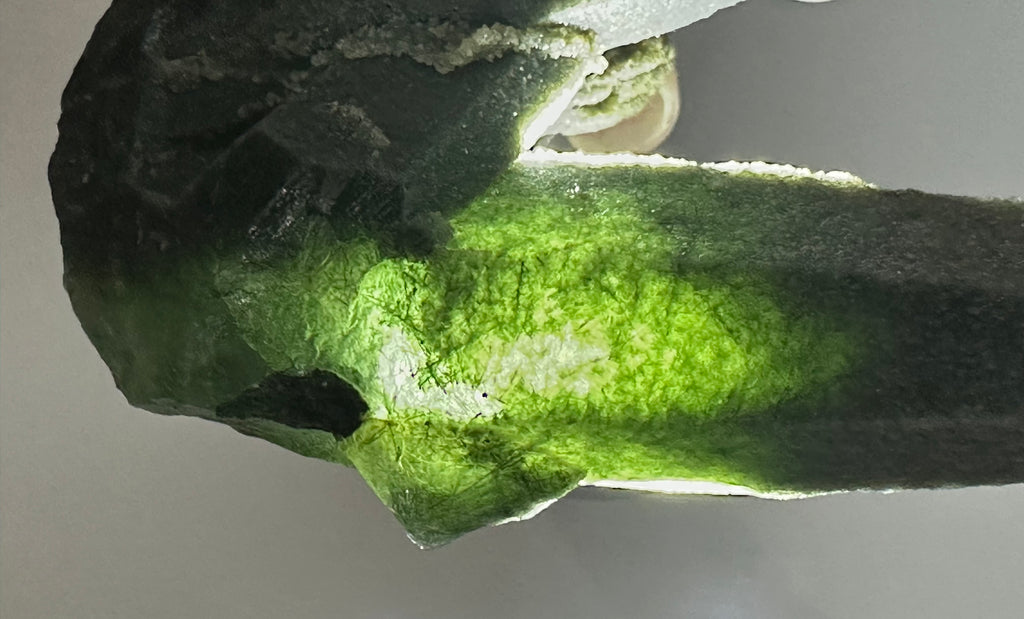 Green Actinolite Twin Point Cluster from Inner Mongolia