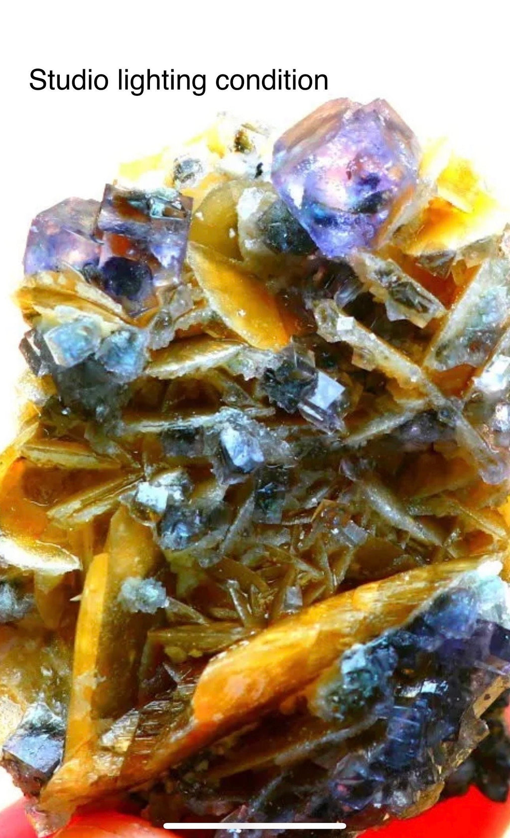 82 Grams Natural Transparent Colorful Phantom Cubic Fluorite with Siderite in a chalcopyrite mix matrix