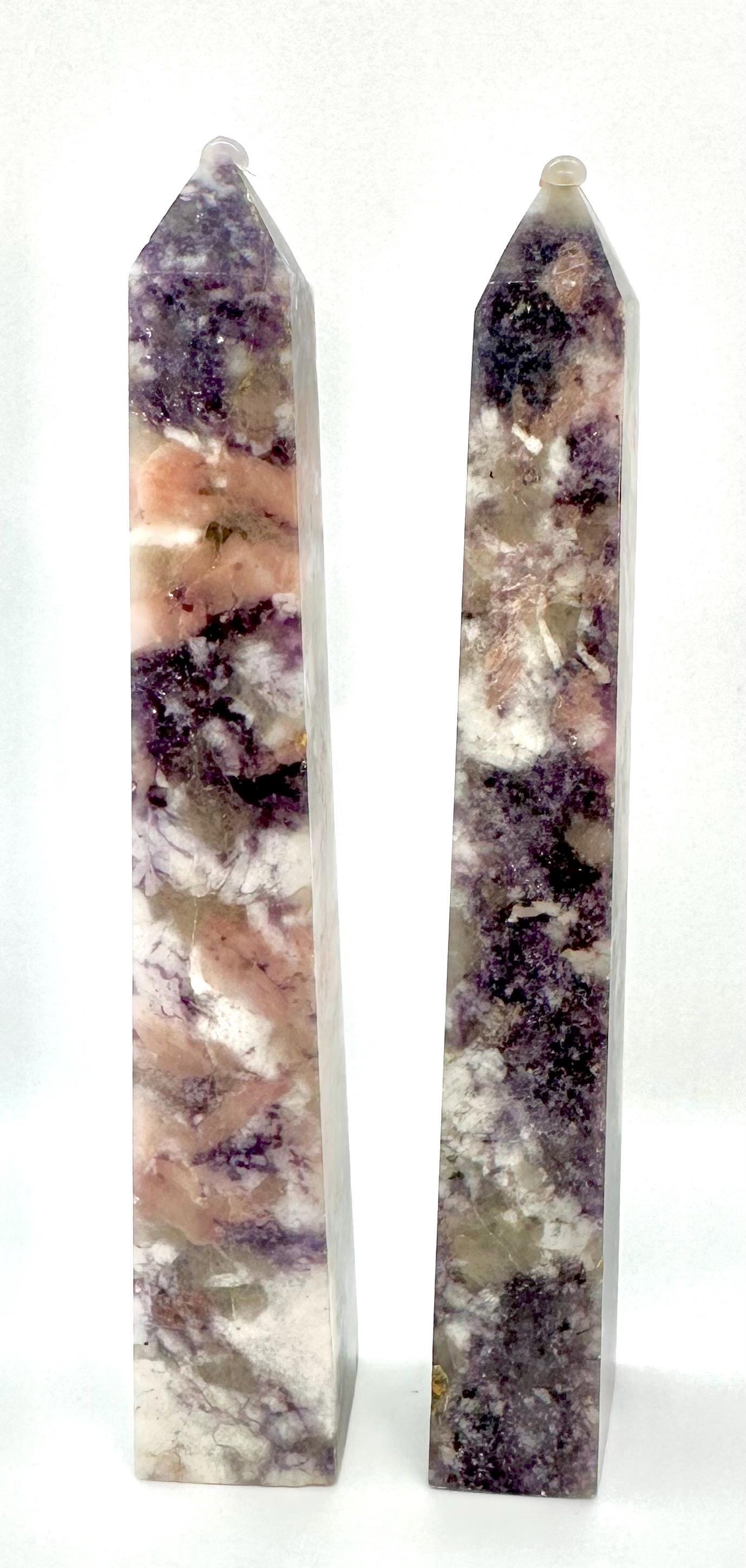 Smoky Quartz, Kunzite & Lepidolite with Mica Tower