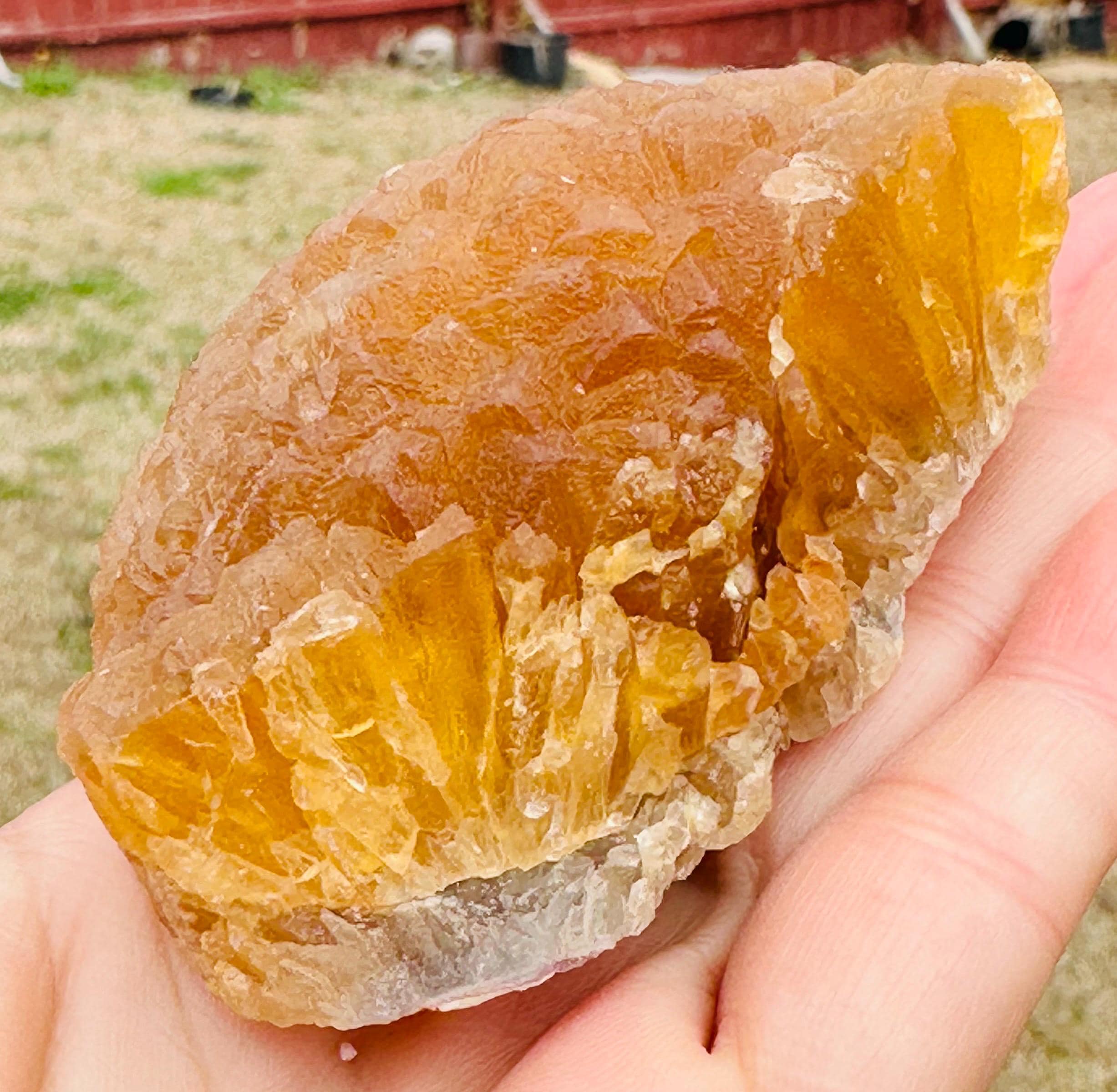 300 Grams Rich color Botroydal / Bubble Yellow Fluorite from China