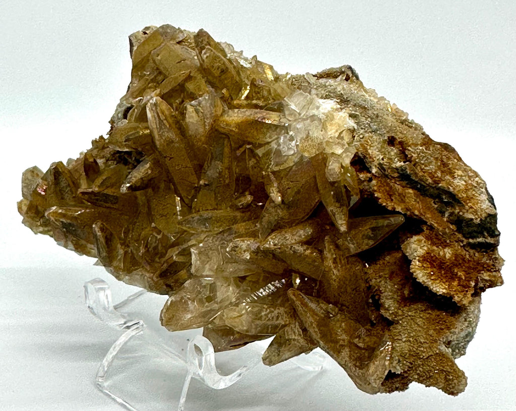 92 Grams Iridescent Dogtooth Calcite Cluster from South Africa