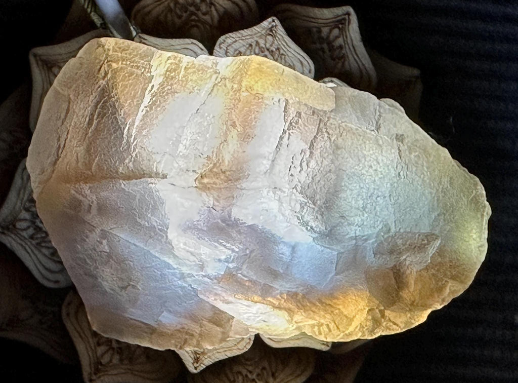 79 Grams Beautifu Natural Transparency Brownish Flourite with Baby Blue Phantom from China