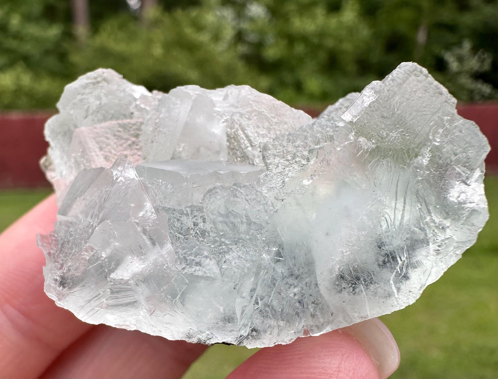 43 Grams Gentle Growth Translucent Light Green Cubic Fluorite Mini Cluster: Heart Healer and Focus Stone Embrace