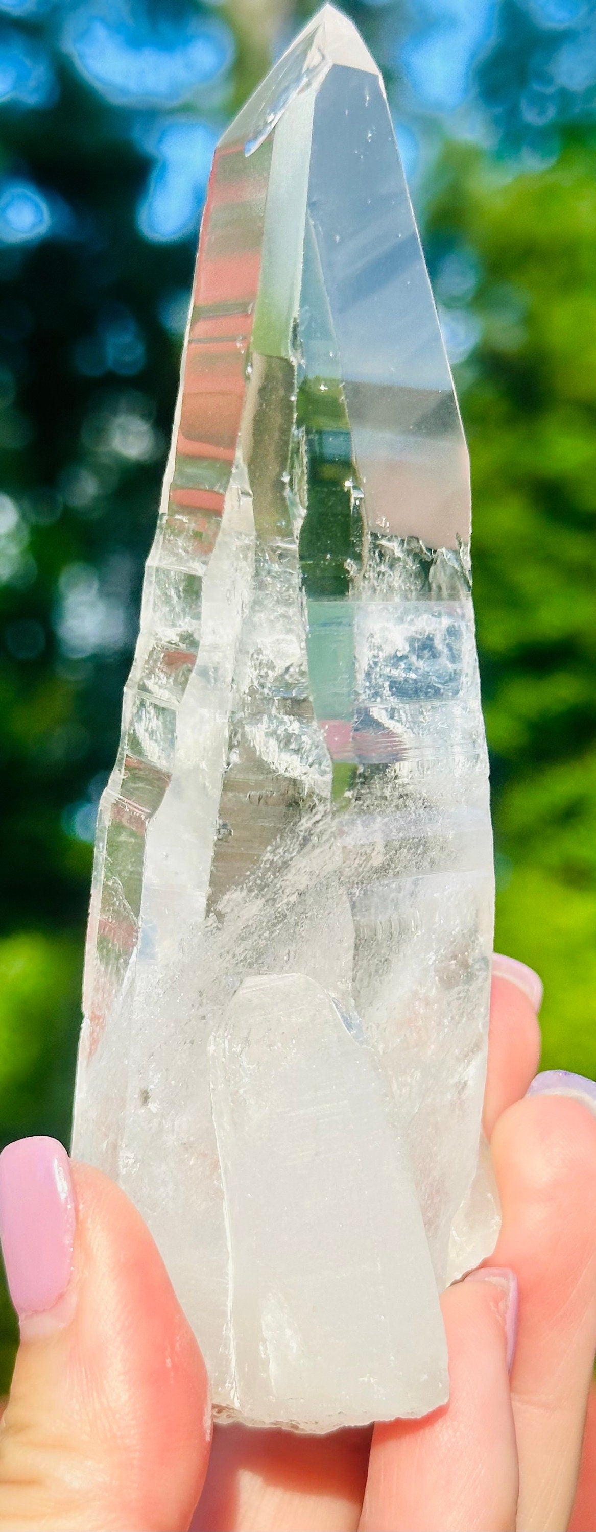 200 Grams Stunning Diamantina Glass Clear Muzo Habit Authentic Blue Needles Lemurian Quartz from Diamantina Mines of Minas Gerais
