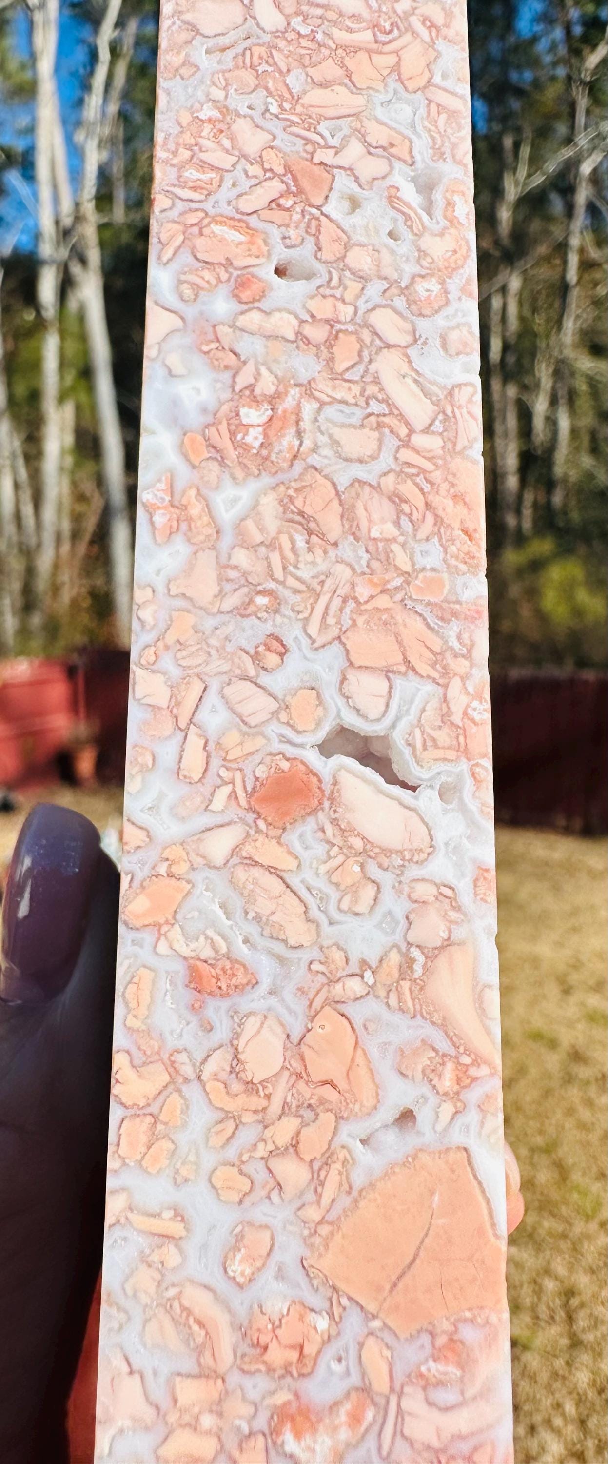 Petal Agate AKA Cotton Candy Butterfly & Tower Set — Drusy‑Kissed Beauty from Mexico