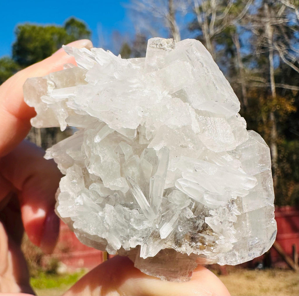 Your Choice of Clear Tabular Barite Cluster with Double Phantoms — Wensleydale, Yorkshire, England