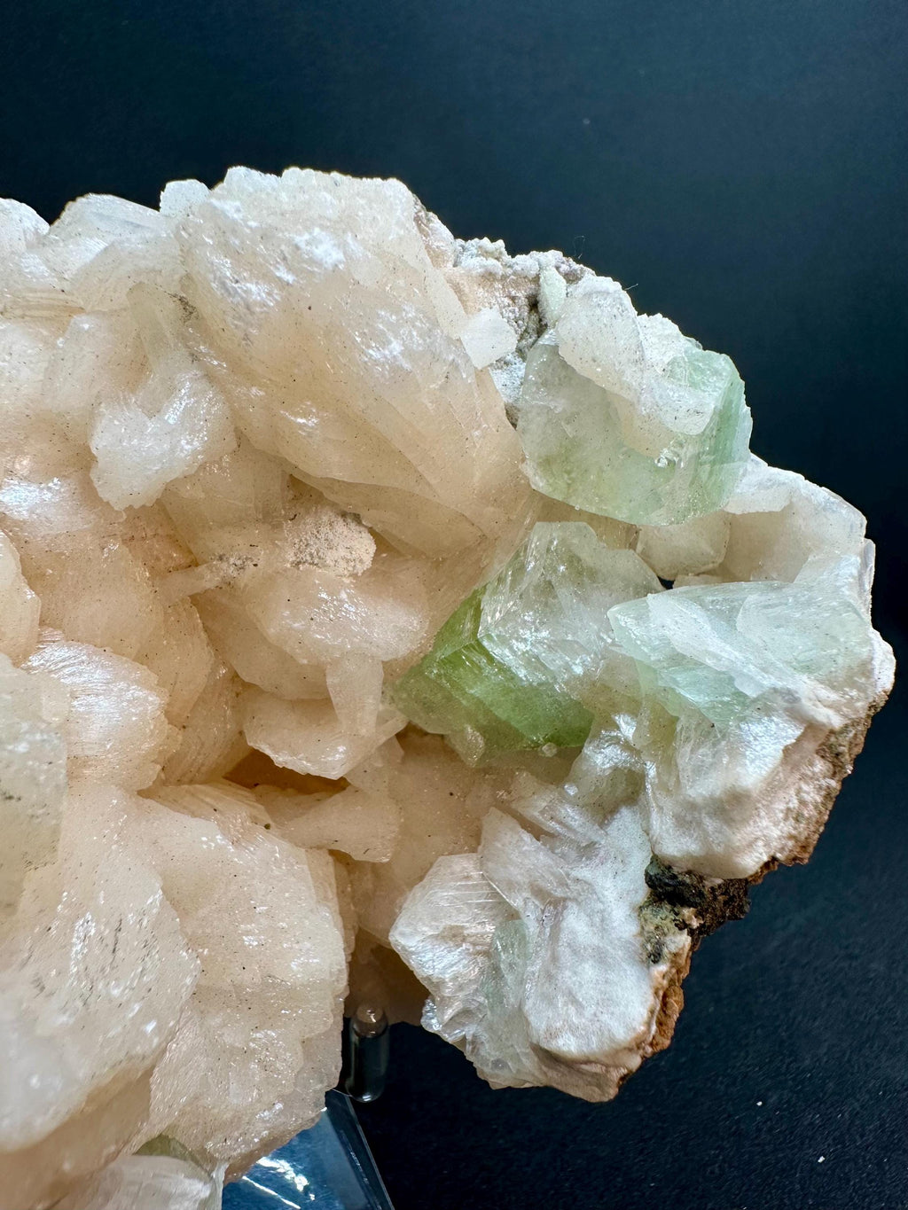 864 grams Peach Stilbite & Green Apophyllite Specimen sourced from the Deccan Traps of Maharashtra, India