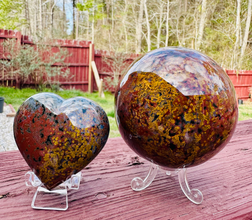3.07" HQ Unique Pattern Ocean Jasper with a Bonus, Marovato Region, Madagascar