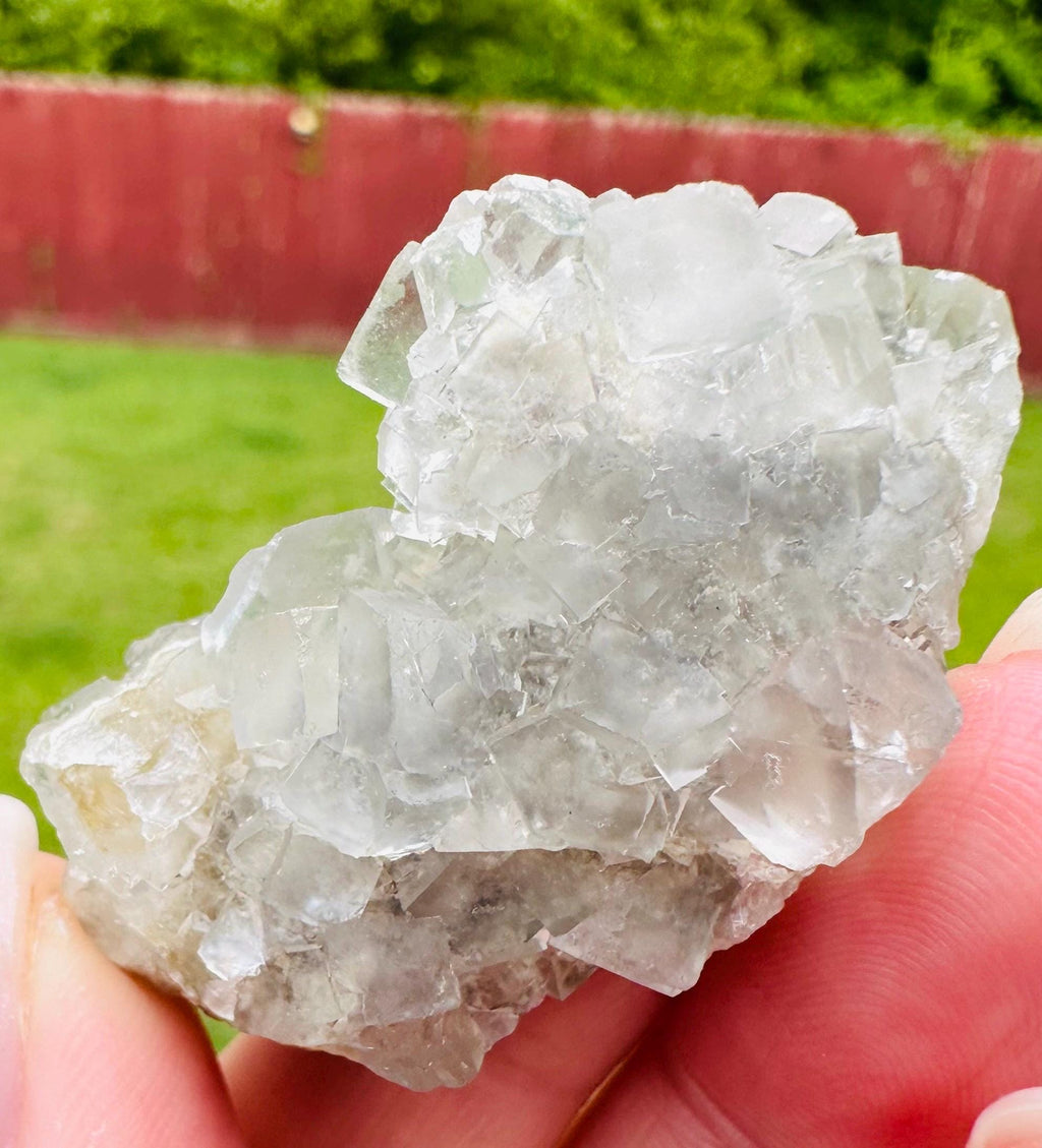 45 Grams  Pristine Water Clear Cubic Fluorite Cluster from China