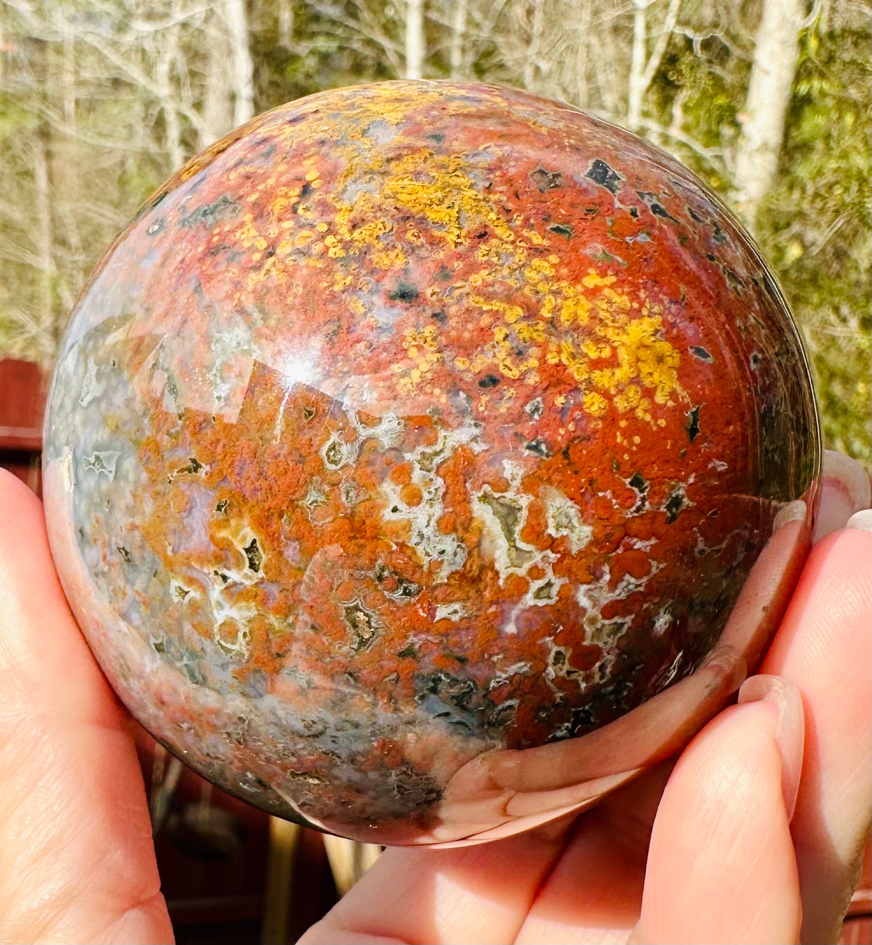 3.07" HQ Unique Pattern Ocean Jasper with a Bonus, Marovato Region, Madagascar