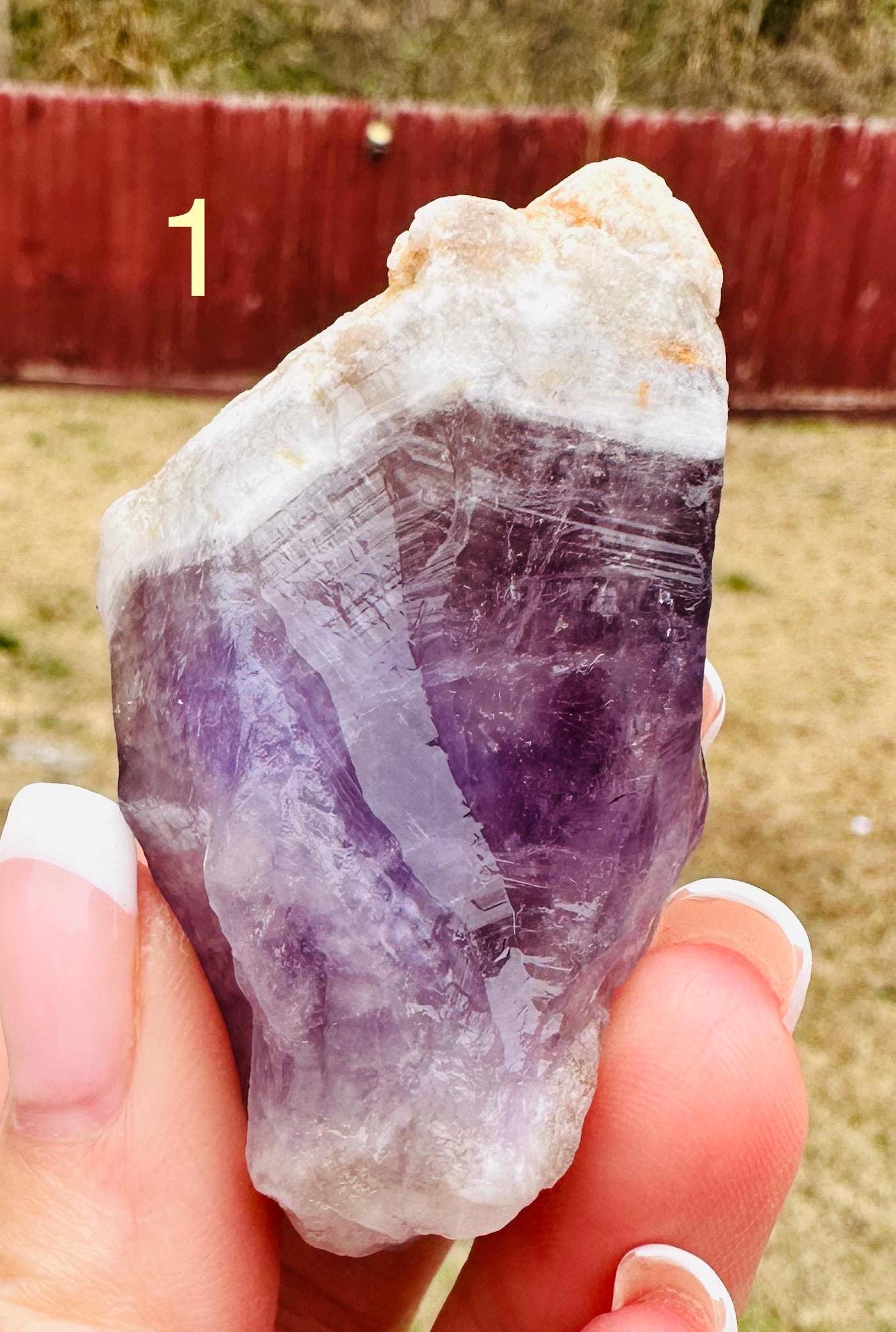 Your choice White Capped Amethyst from Bahia, Brazil