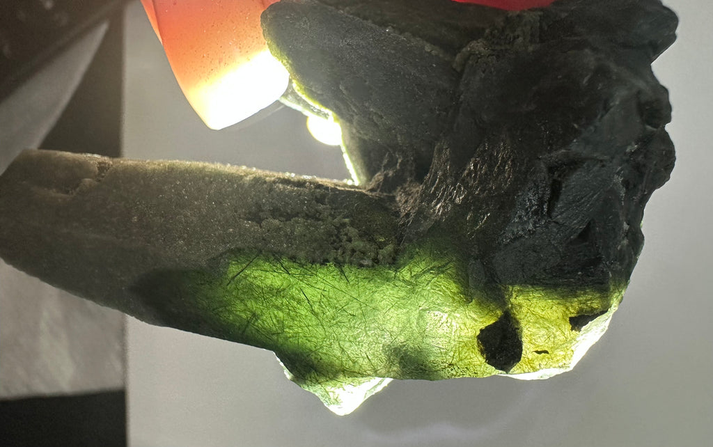 Green Actinolite Twin Point Cluster from Inner Mongolia