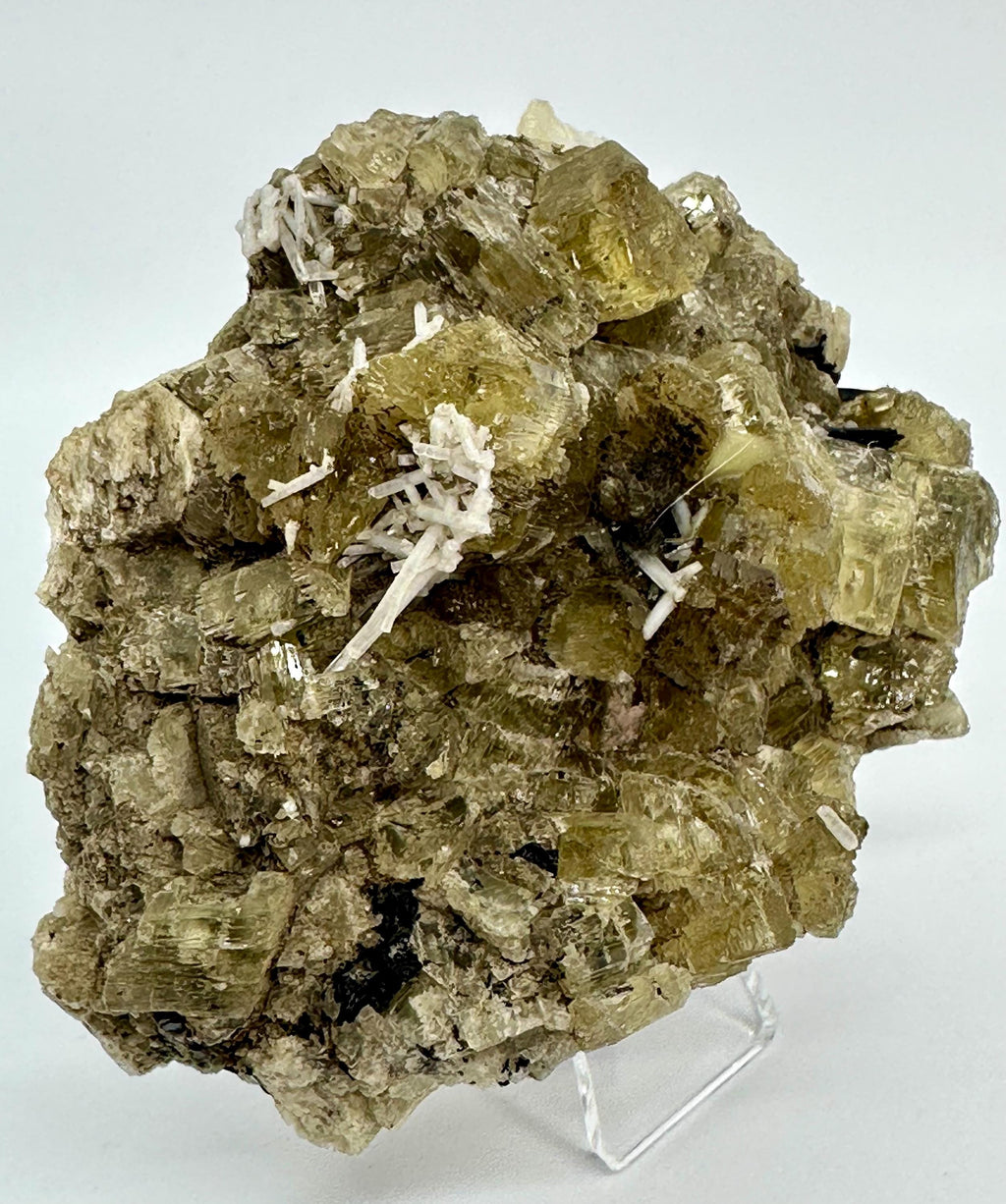126 Grams Yellow Apatite in Matrix Specimen from Imilchil, Morocco
