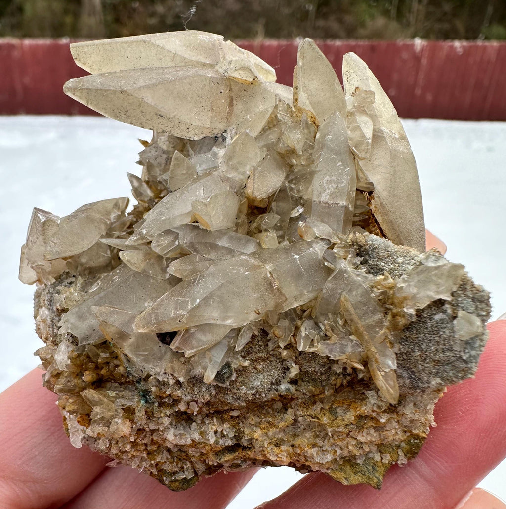 112 Grams Pristine DT Dogtooth Calcite Cluster specimen from China