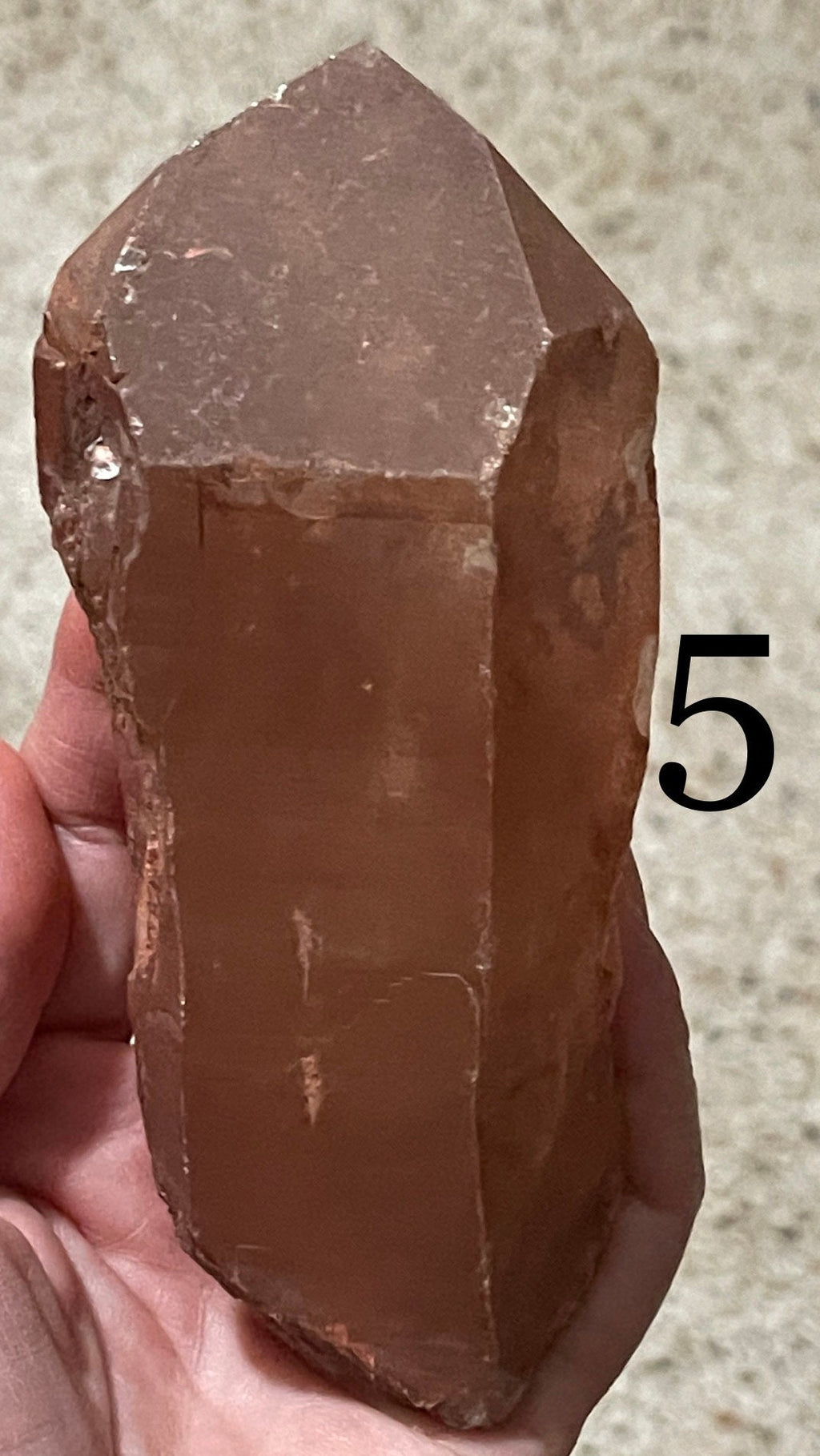 Scarlet Temple Lemurian Quartz Point from Minas Gerais, Brazil