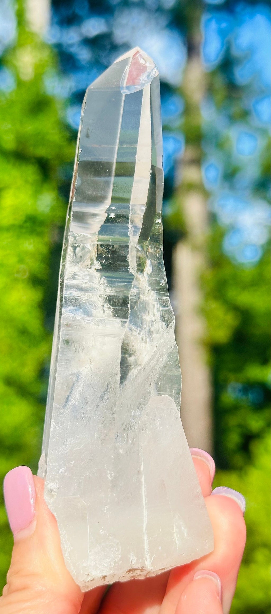 200 Grams Stunning Diamantina Glass Clear Muzo Habit Authentic Blue Needles Lemurian Quartz from Diamantina Mines of Minas Gerais
