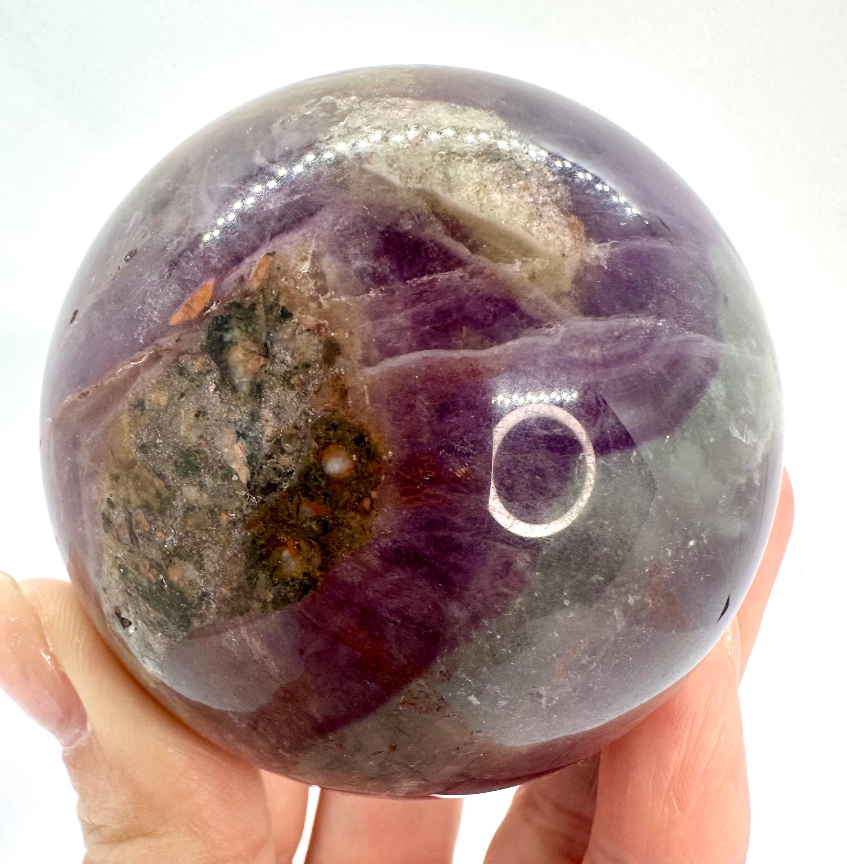 Purple Fluorite Root Sphere with Point Set from Hunan, Fujian Province in China