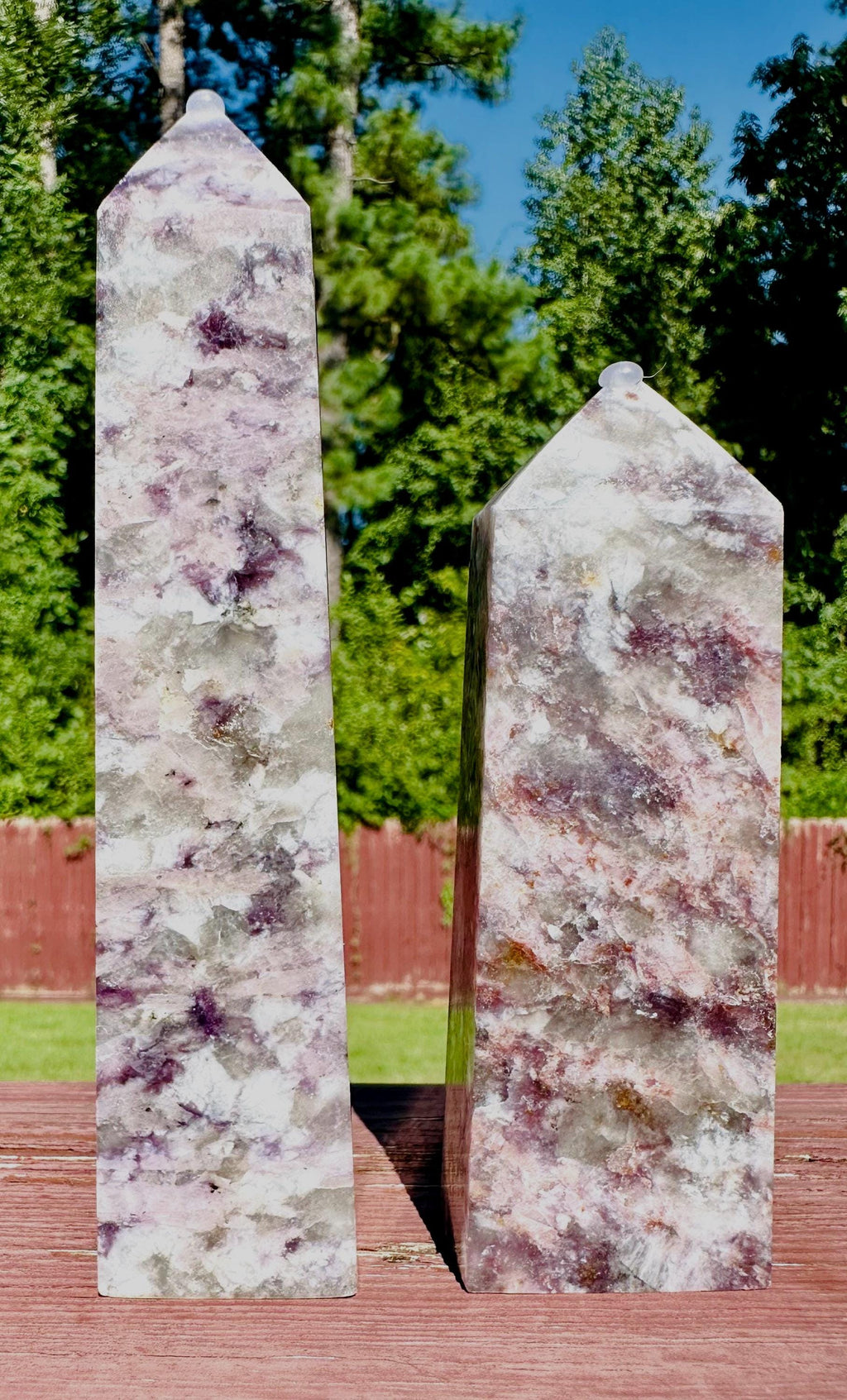 Your Choice of Pink Tourmaline in Smoky Quartz with Lepidolite, Mica & Feldspar Tower from Madagascar